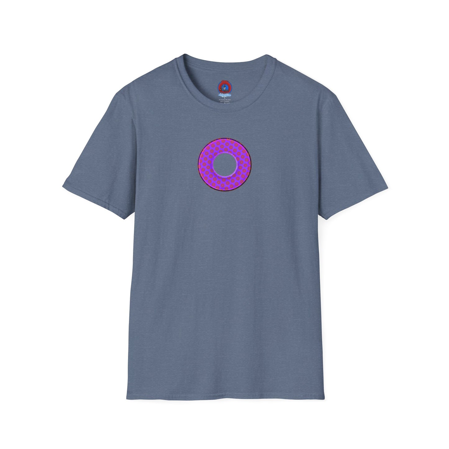Plain Donuts/Unisex Soft-Style - "Plain Electric Paradoxical Donuts" - bright purple/red donuts