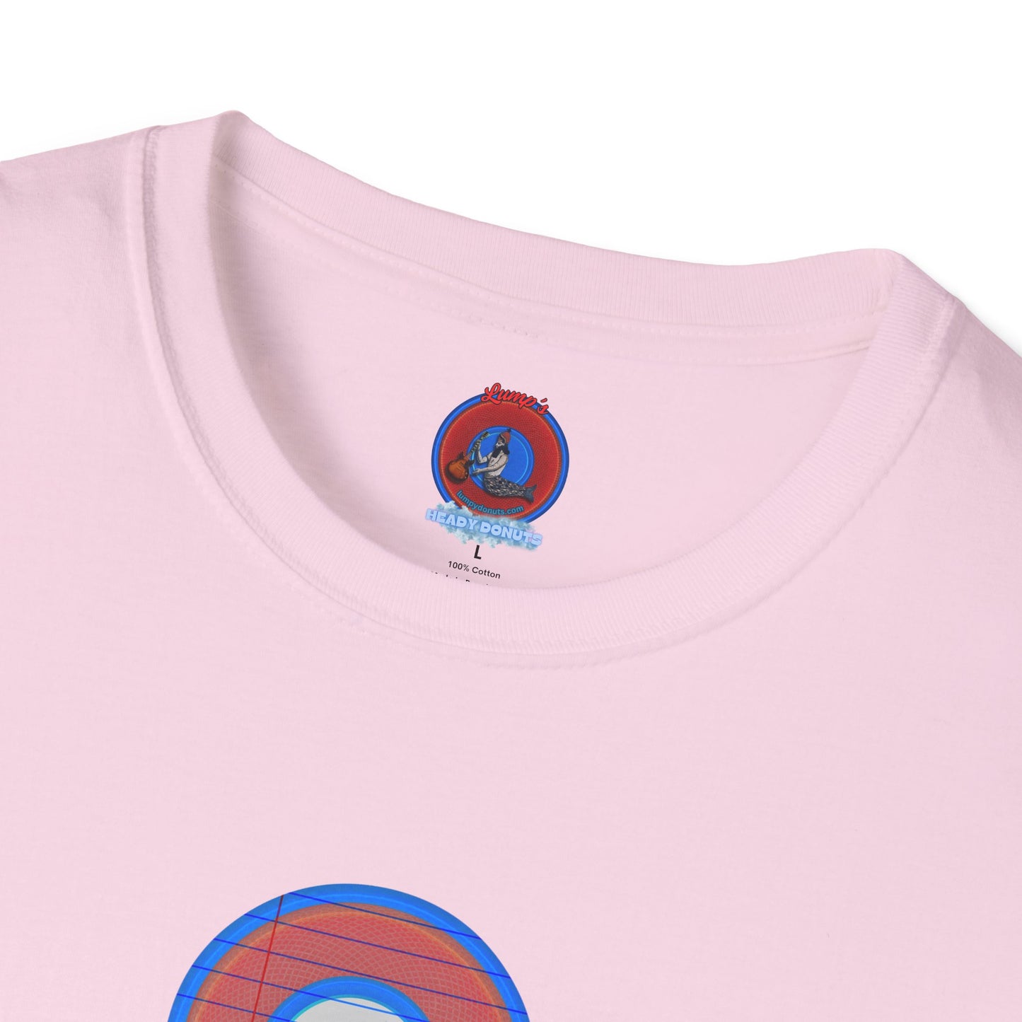 Coffee Traders Tee - Unisex Soft-Style - "Tasty Coffee" - paradoxical donut/rustic red donut - variant 1 - tasty front/logo back