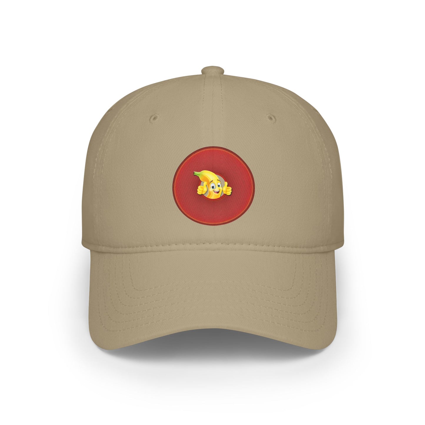 Lumpy Donut Baseball Cap - "This Donut Hat is Bananas" - variant 6 - vivid red donut w/