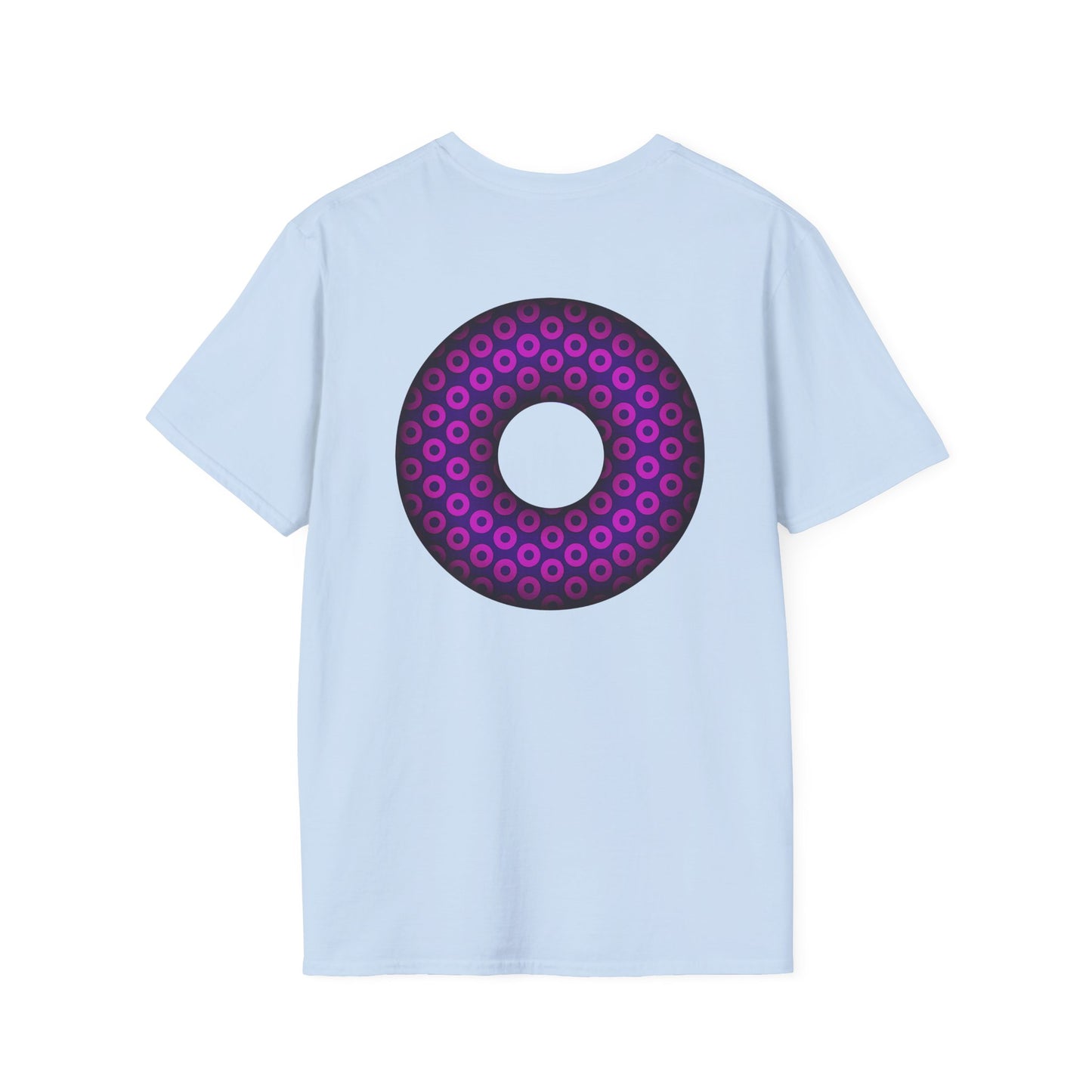 Plain Donuts/Unisex Soft-Style - "Plain Paradoxical Grided Donuts" - hot pink/purple donuts