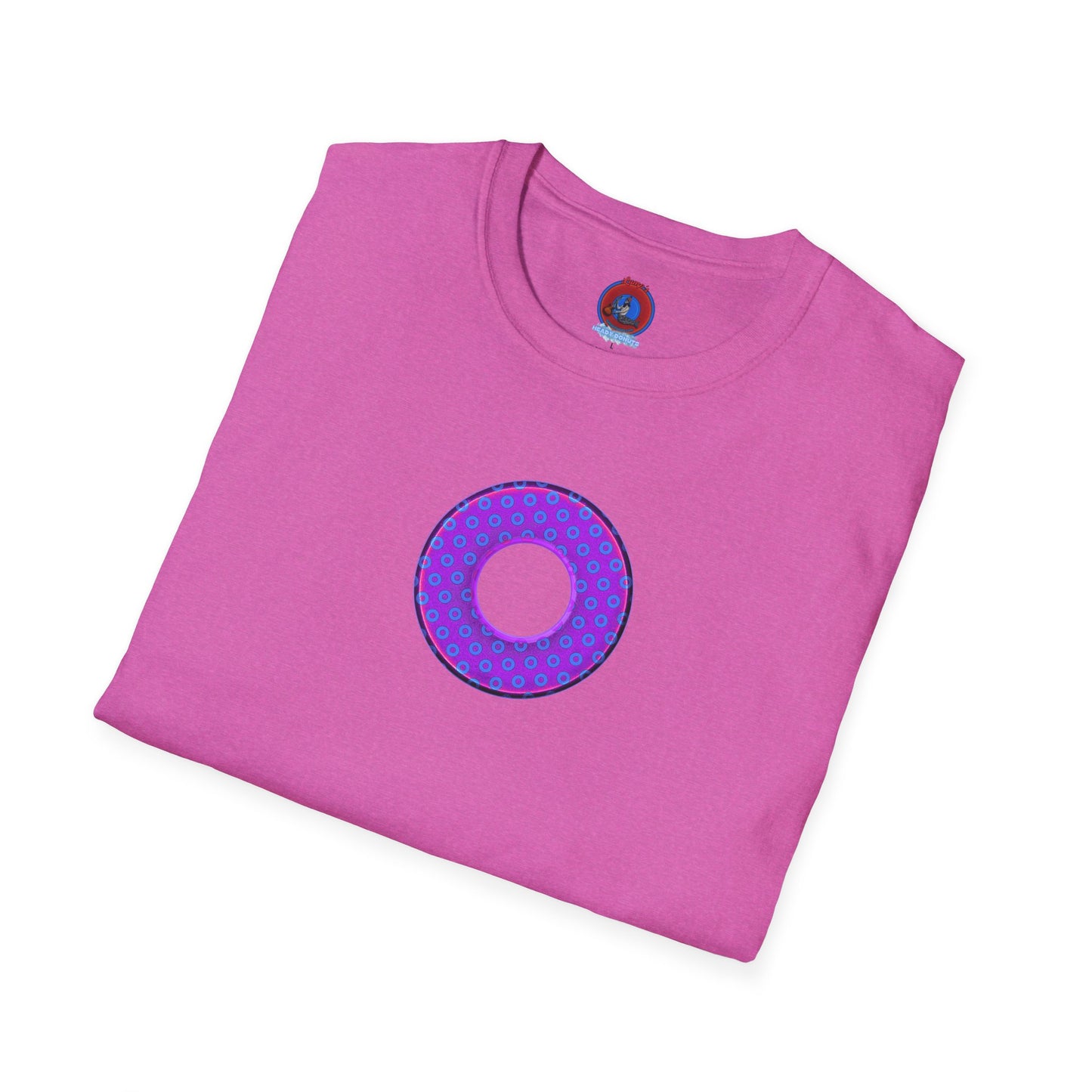 Plain Donuts/Unisex Soft-Style - "Plain Electric Paradoxical Donuts" - bright purple/blue donuts