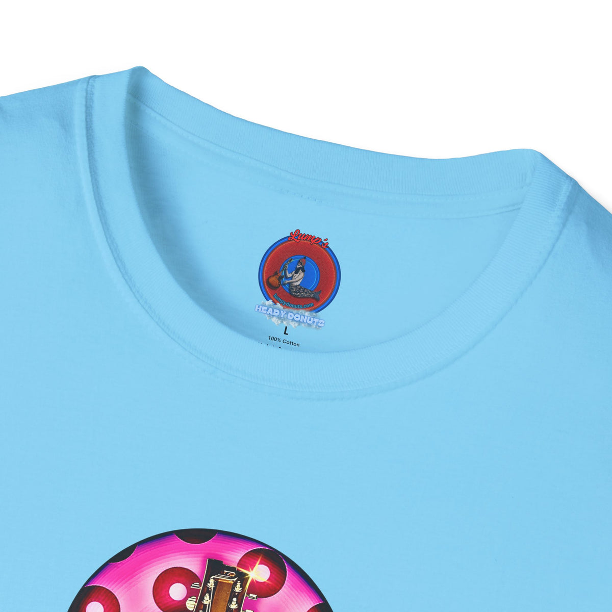 Classic Donut Tee - Unisex Soft-Style - "Would You Be My Donut?" - paradoxical bubblegum pink/red donut - variant 2