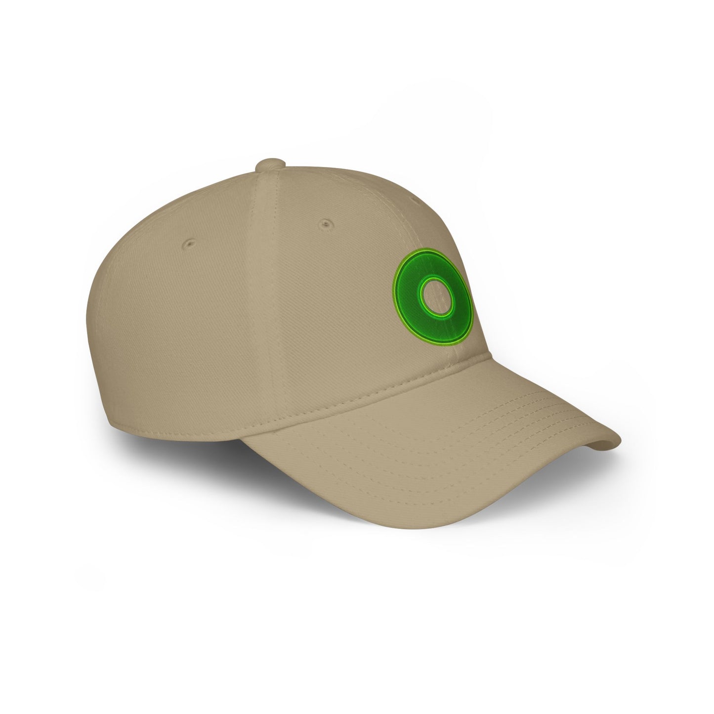 Lumpy Donut Baseball Cap - "Plain [Mary] Jane" - vivid green donut w/