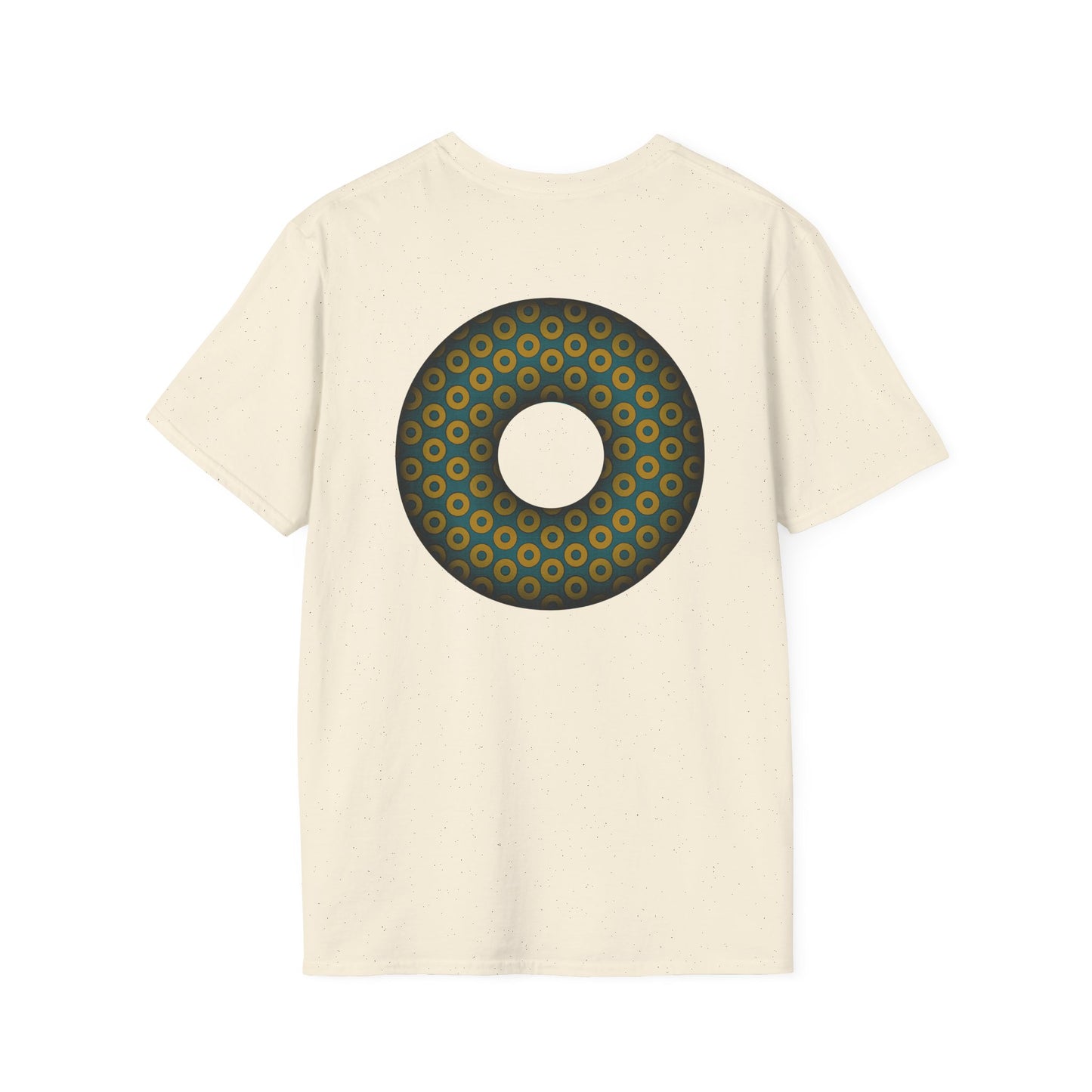 Plain Donuts/Unisex Soft-Style - "Plain Paradoxical Grided Donuts" - midnight gold/midnight teal donuts