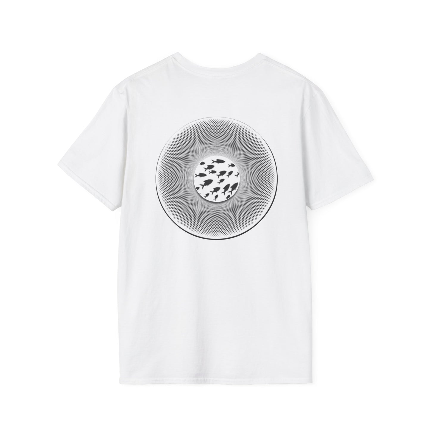 Classic Donut Tee - Unisex Soft-Style - "If I'm Swimming By" - variant 1 - white - textured donut