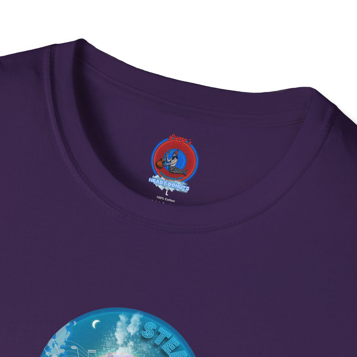 Classic Donut Tee - Unisex Soft-Style - "Steaming Fresh Donuts" - series 1.0 - vivid blue donut