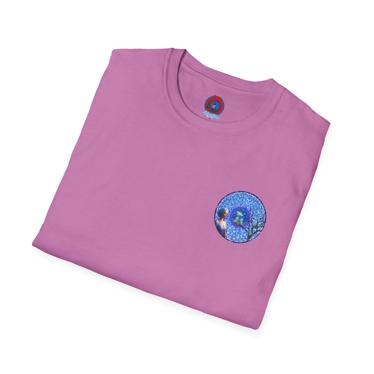 Classic Donut Tee - Unisex Soft-Style - "The Donut Locked in Glaciers" - series 1.0 - blue donut