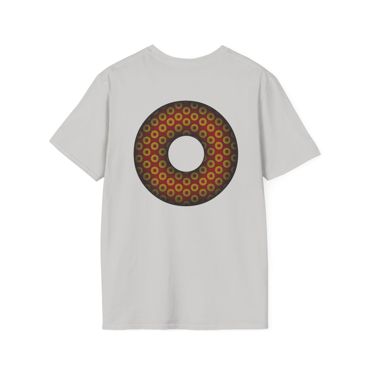 Plain Donuts/Unisex Soft-Style - "Plain Paradoxical Grided Donuts" - gold/burgundy donuts
