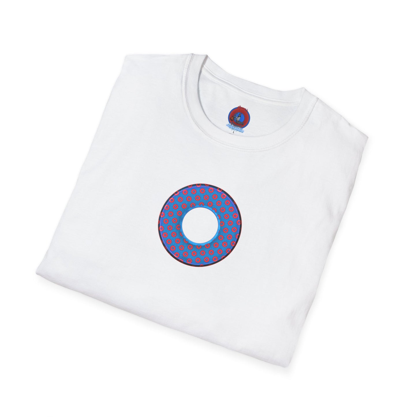 Plain Donuts/Unisex Soft-Style - "Plain Electric Paradoxical Donuts" - royal blue/red donuts
