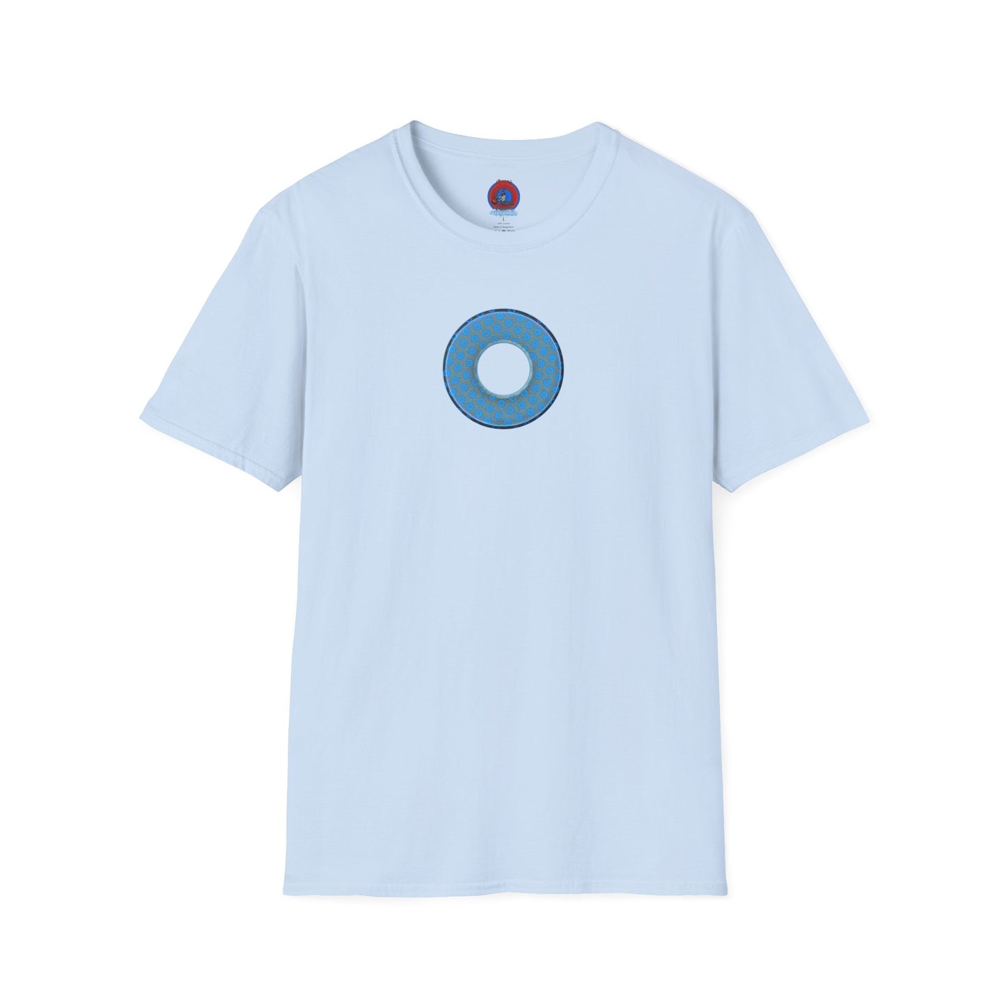 Plain Donuts/Unisex Soft-Style - "Plain Electric Paradoxical Donuts" - light blue/light teal donuts
