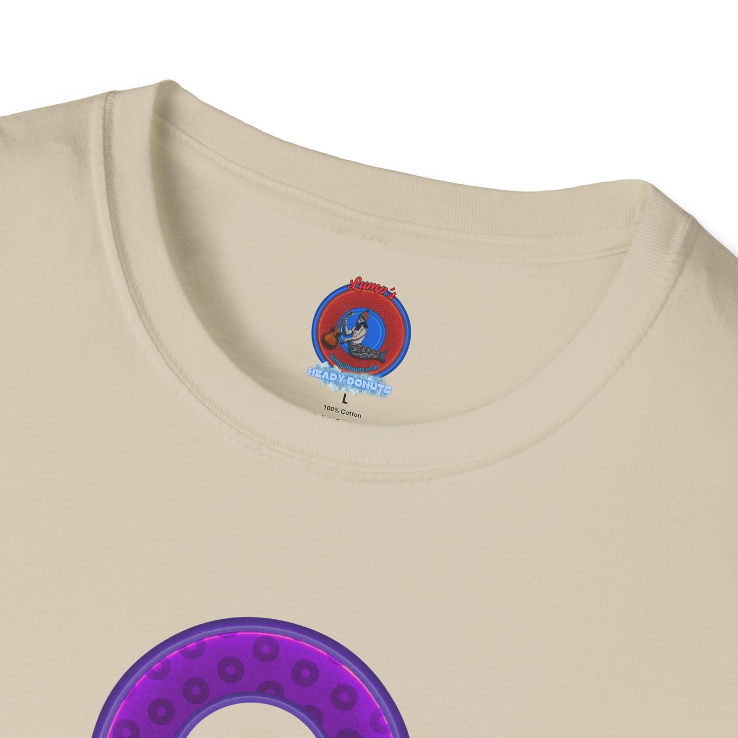 Plain Donuts/Unisex Soft-Style - "Plain Wide Mouthed Paradoxical Donuts" - purple/dark purple donuts