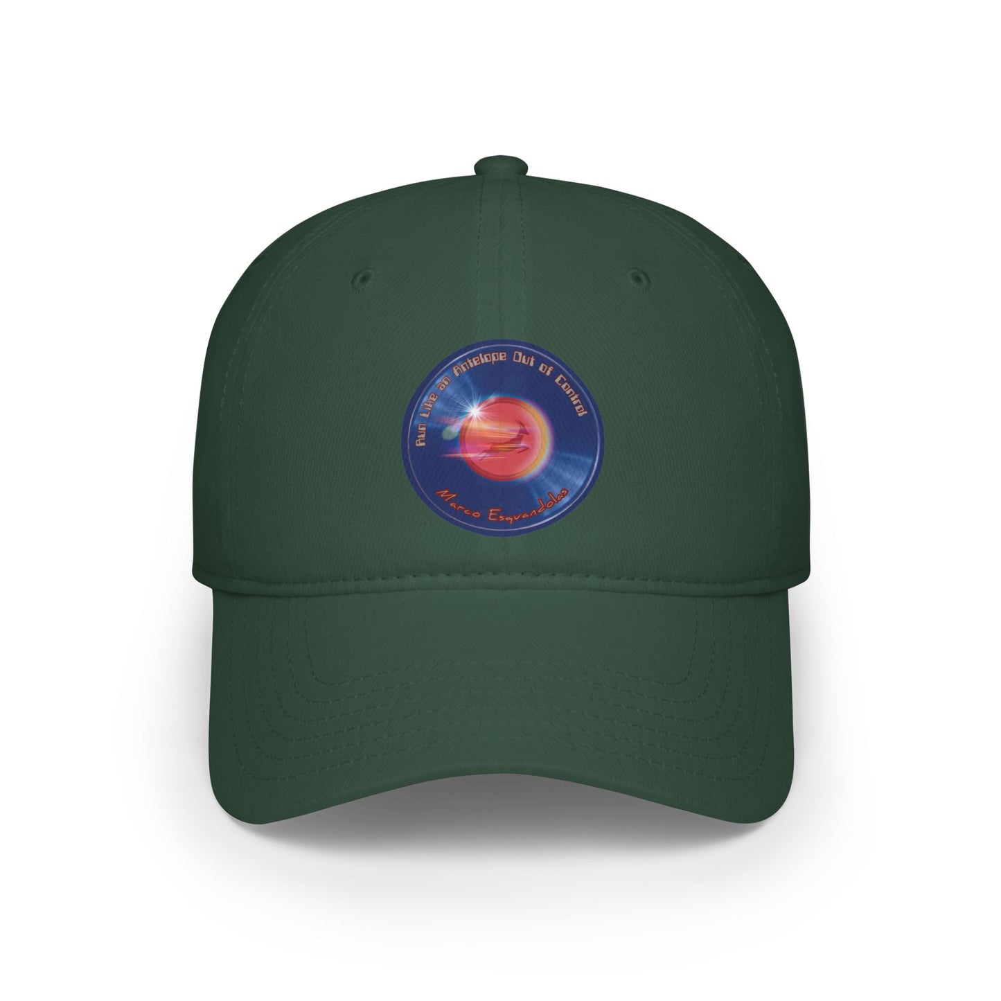Lumpy Donut Baseball Cap - "Marco's Preferred Donut Cap" - vivid blue record donut w/