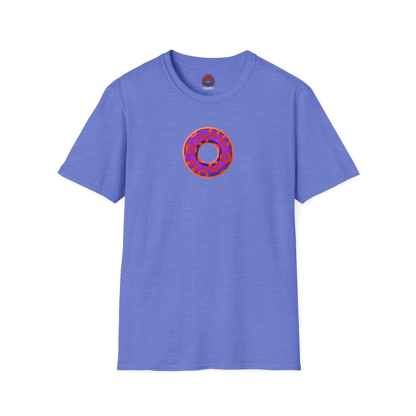 Plain Donuts/Unisex Soft-Style - "Plain Rustic Paradoxical Donuts" - purple/red donuts