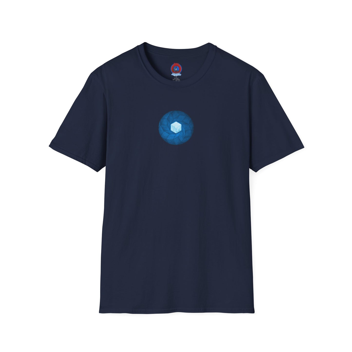 Coffee Traders Tee - Unisex Soft-Style - "Tasty Coffee" - paradoxical donut/cubed blue donut - variant 1 - It's Ice Cube's front/logo back