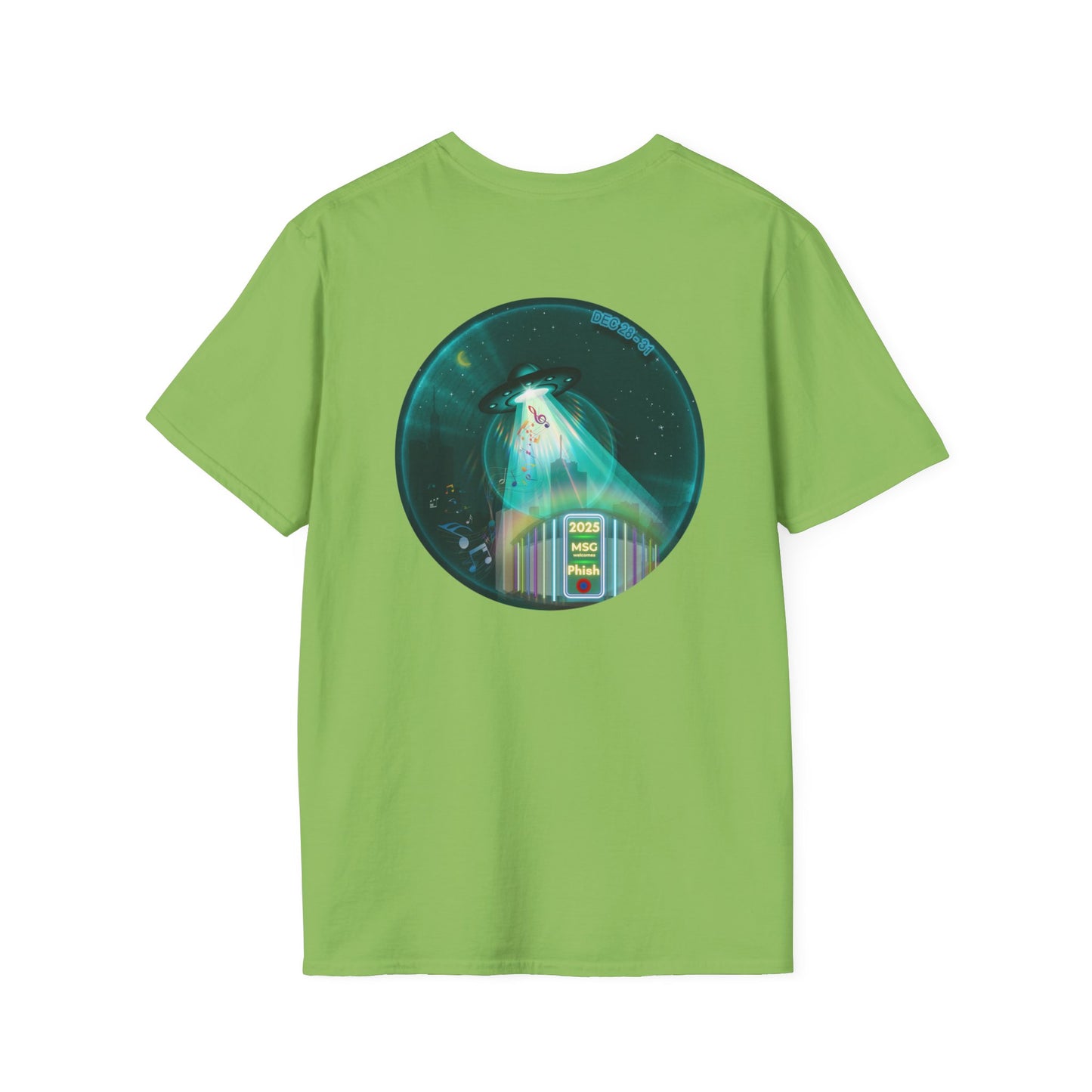 Classic Donut Tee - Unisex Soft-Style - "Secret Ingredient? MSG Of Course" - NYE Dec '24 - green donut