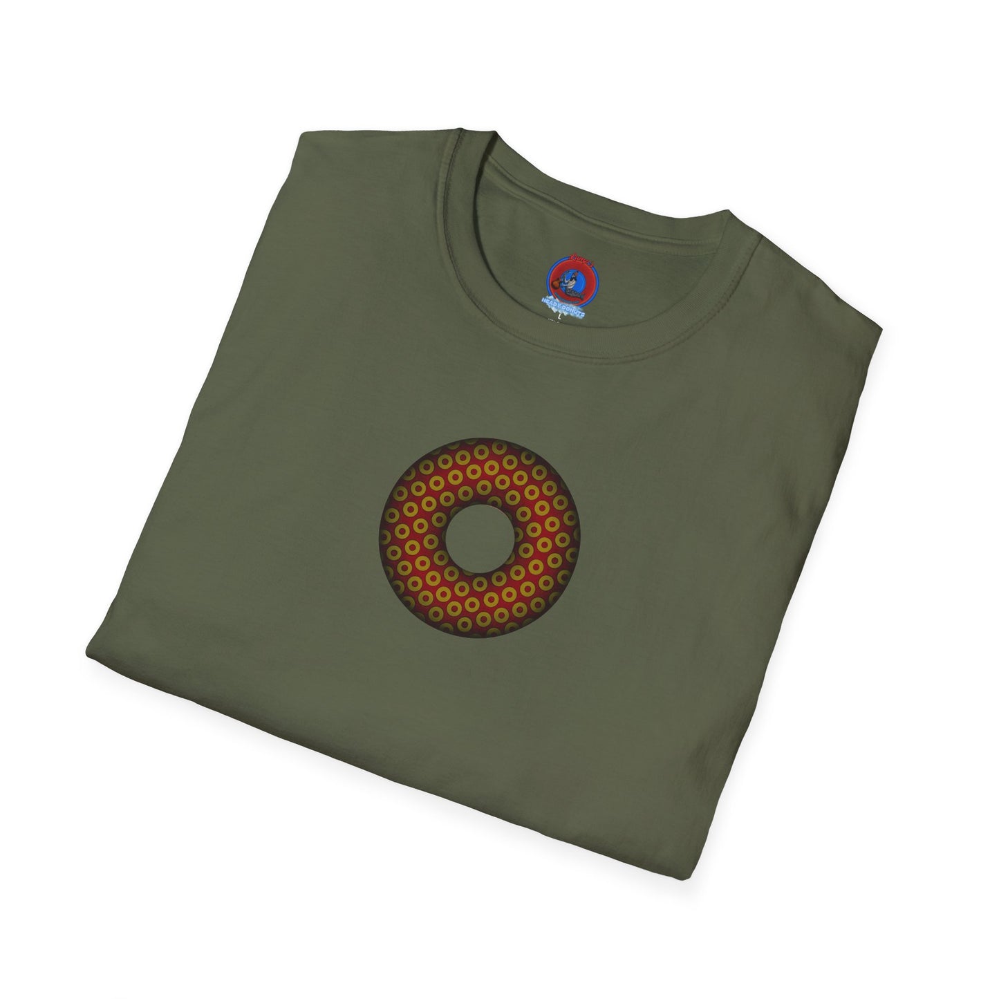 Plain Donuts/Unisex Soft-Style - "Plain Paradoxical Grided Donuts" - gold/burgundy donuts