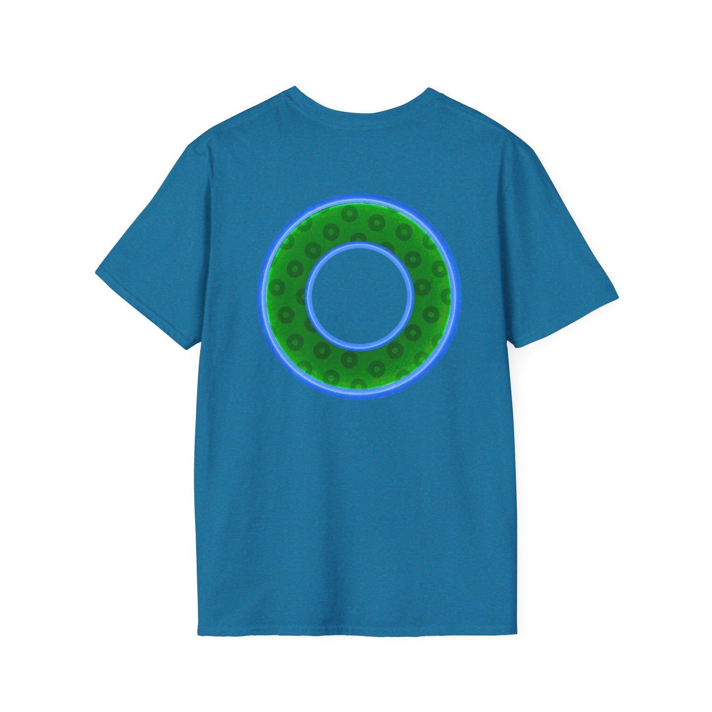 Plain Donuts/Unisex Soft-Style - "Plain Wide Mouthed Paradoxical Donuts" - green/light blue donuts