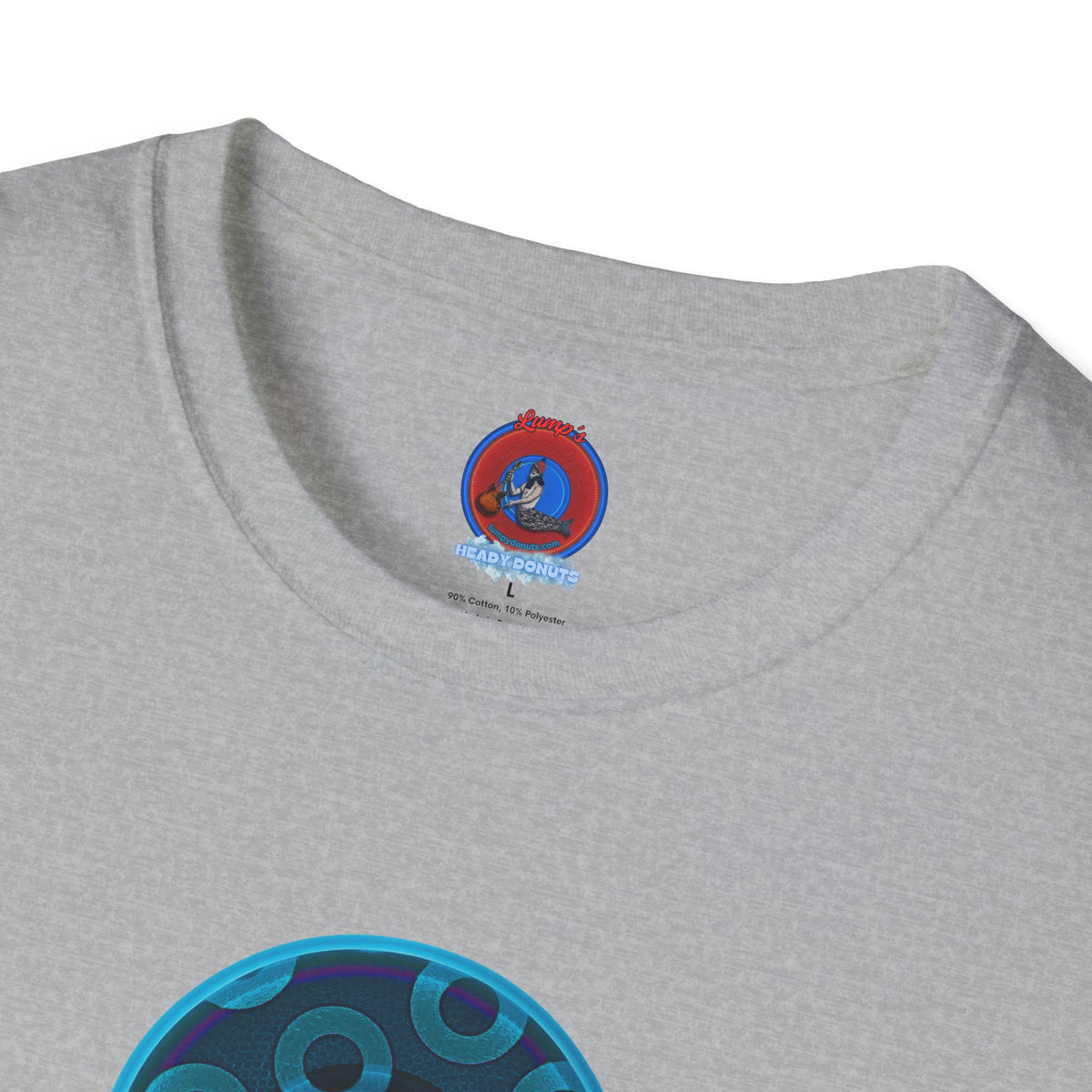 Classic Donut Tee - Unisex Soft-Style - "Wooked Cream - YEMSG Donut " - blue/teal rustic paradox donut - variant 7