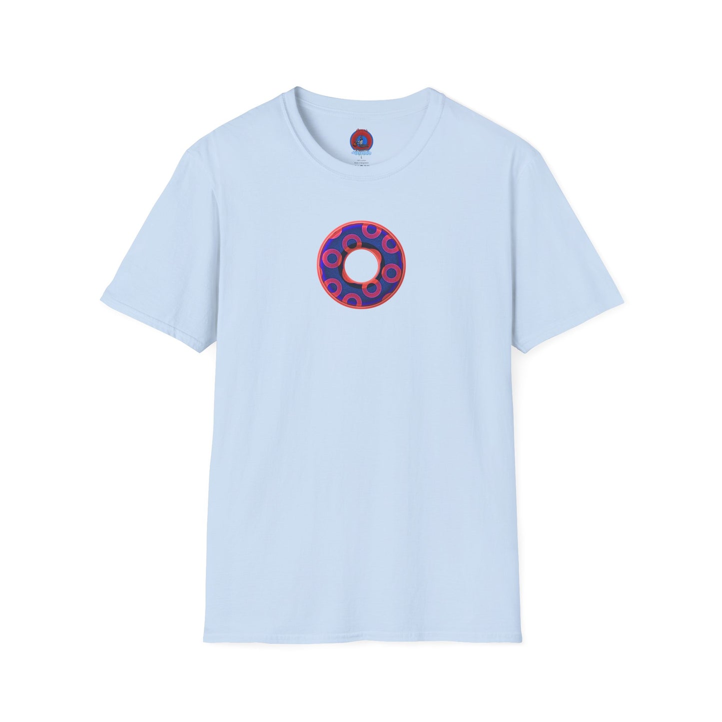 Plain Donuts/Unisex Soft-Style - "Plain Rustic Paradoxical Donuts" - red/dark royal blue donuts