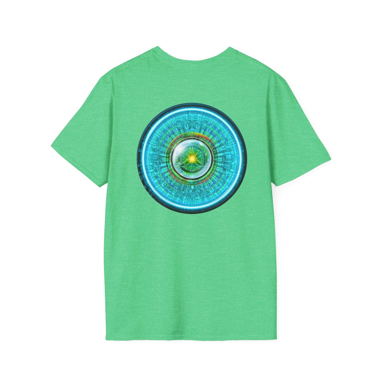 Classic Donut Tee - Unisex Soft-Style - "Donut of Life Tee" - vivid turquoise tube donut - variant 1