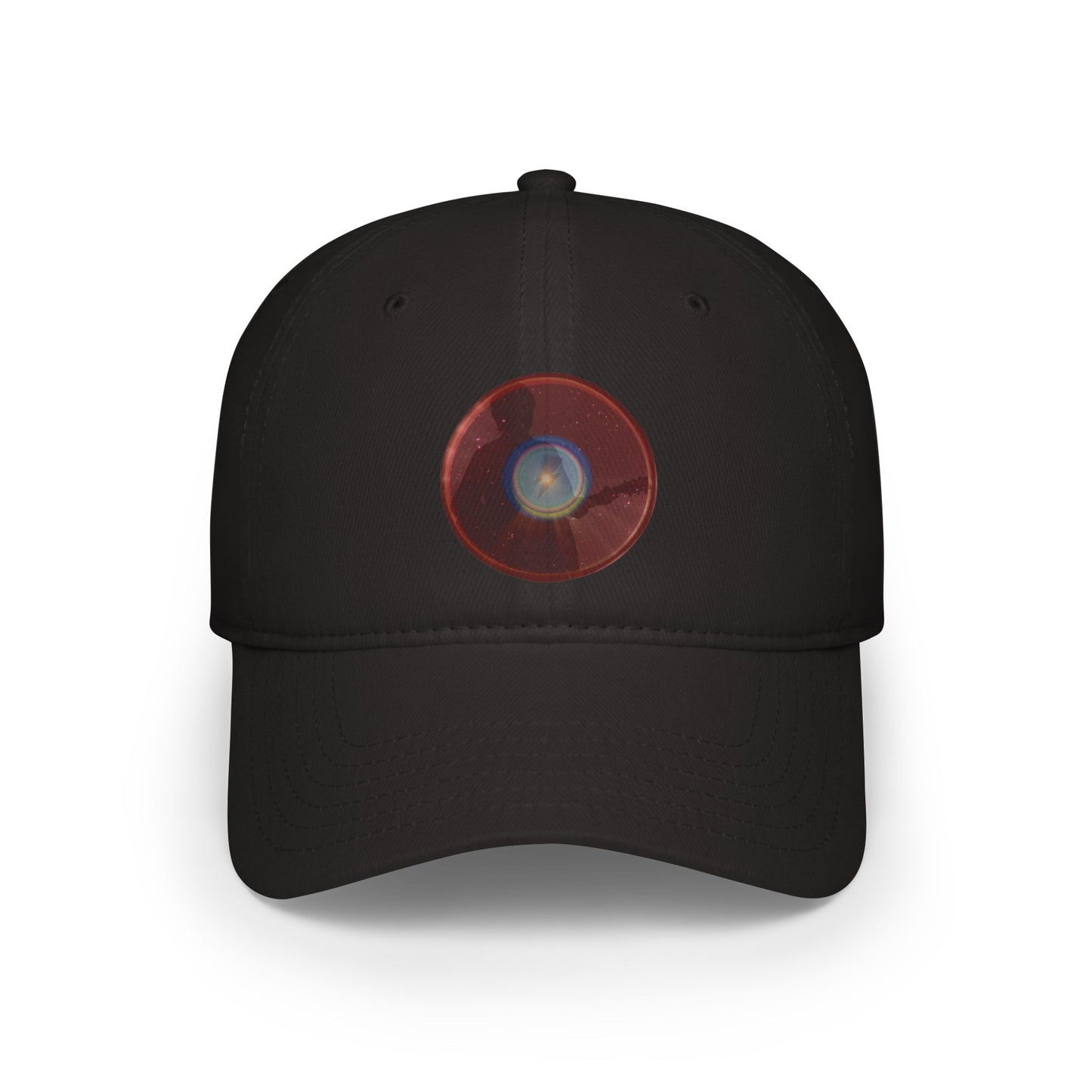 Lumpy Donut Baseball Cap - "The Unofficial Donut Cap of Bowie MD" - vivid dark red donut w/