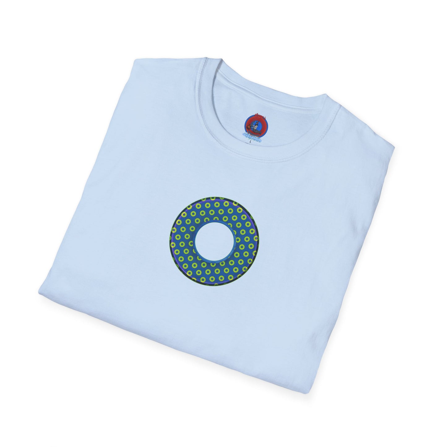 Plain Donuts/Unisex Soft-Style - "Plain Electric Paradoxical Donuts" - yellow/blue donuts