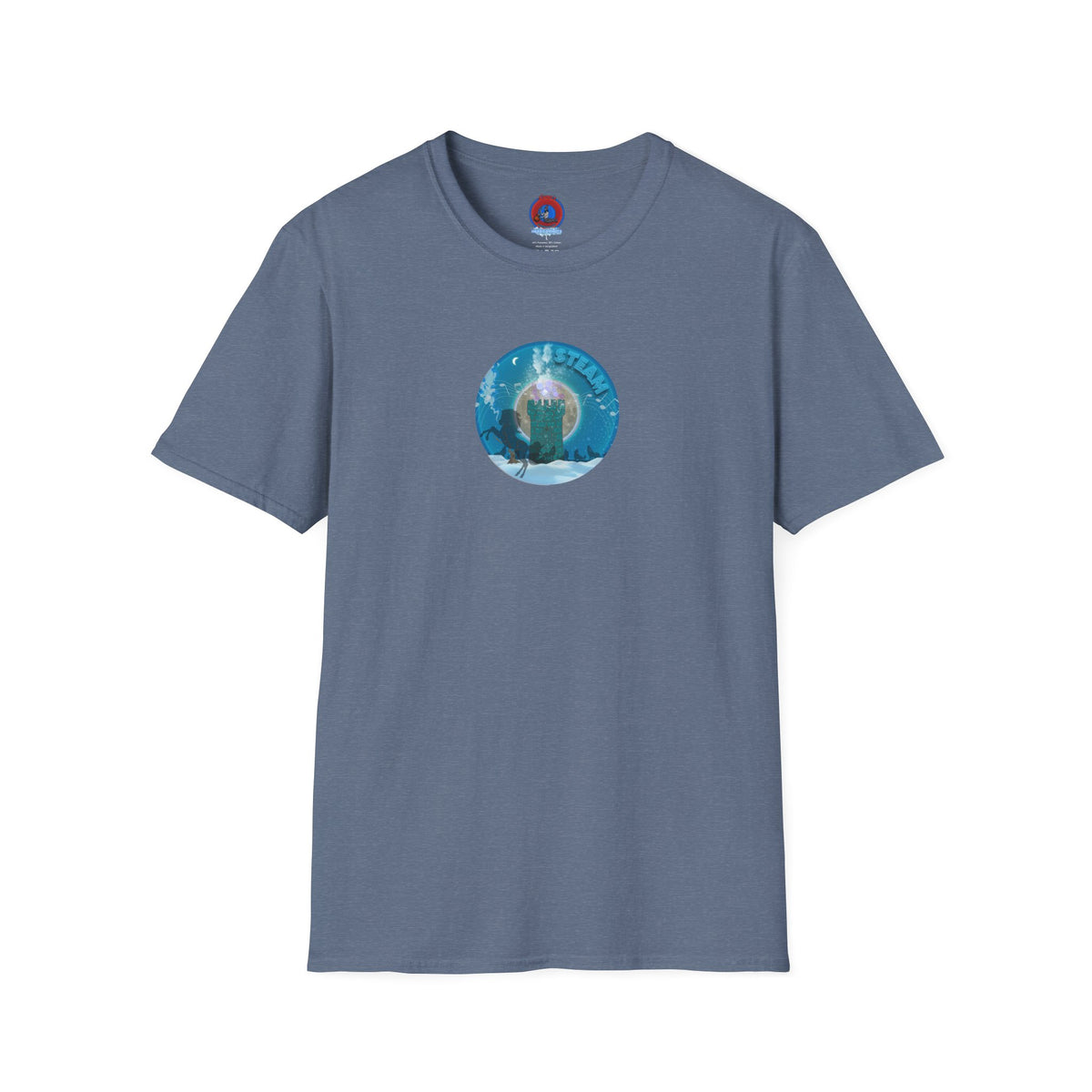 Classic Donut Tee - Unisex Soft-Style - "Steaming Fresh Donuts" - series 1.0 - vivid blue donut