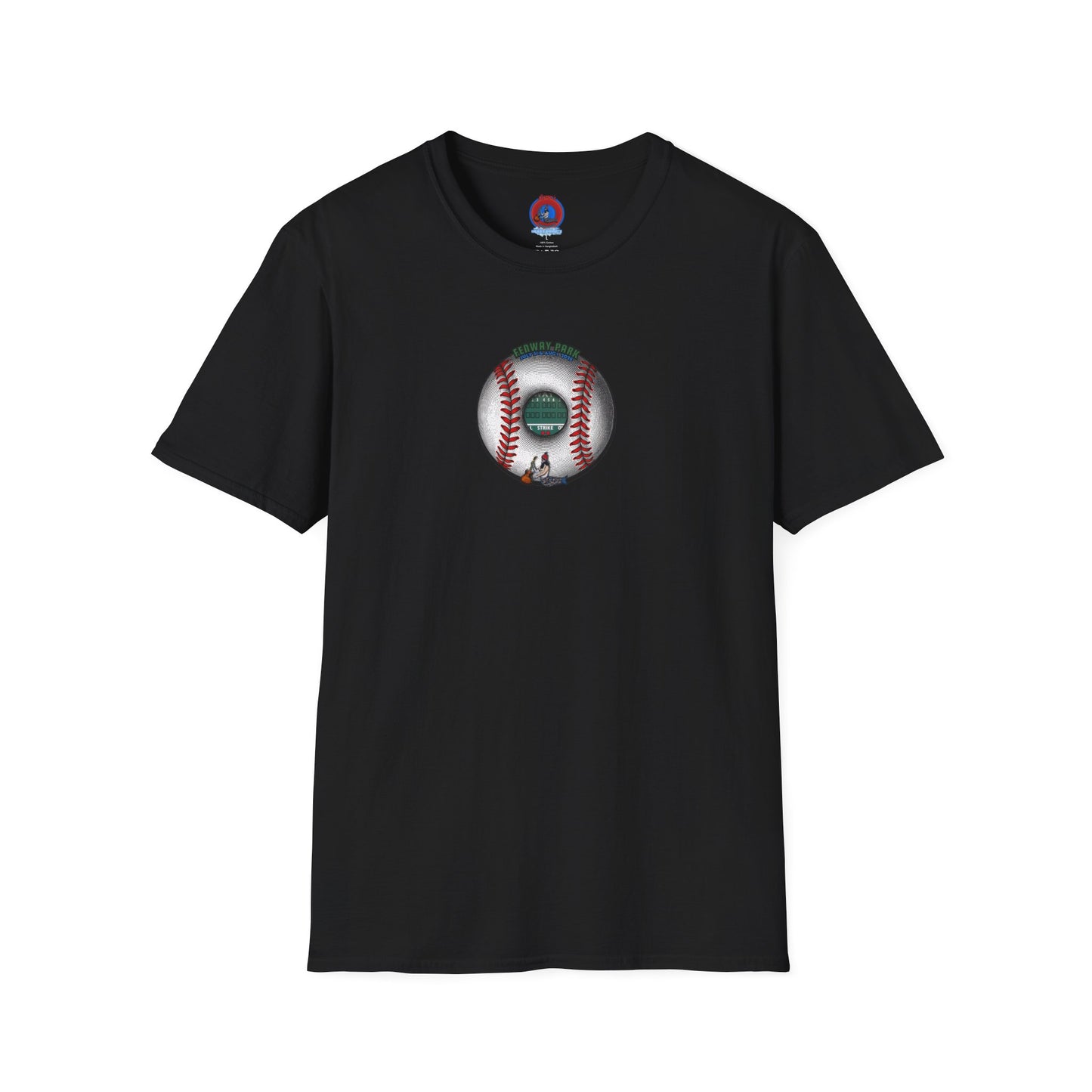 Classic Donut Tee - Unisex Soft-Style - "Phenway Ballpark Donuts" - white/red major league donut - variant 6