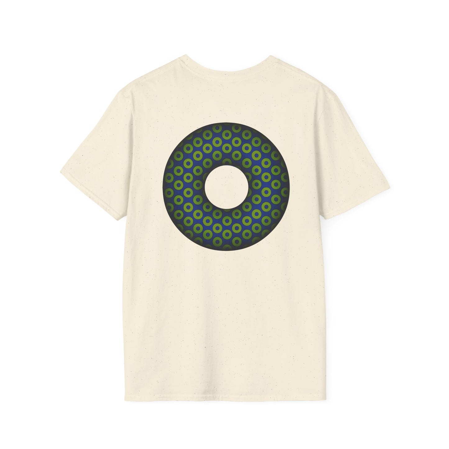 Plain Donuts/Unisex Soft-Style - "Plain Paradoxical Grided Donuts" - lime/dark blue donuts