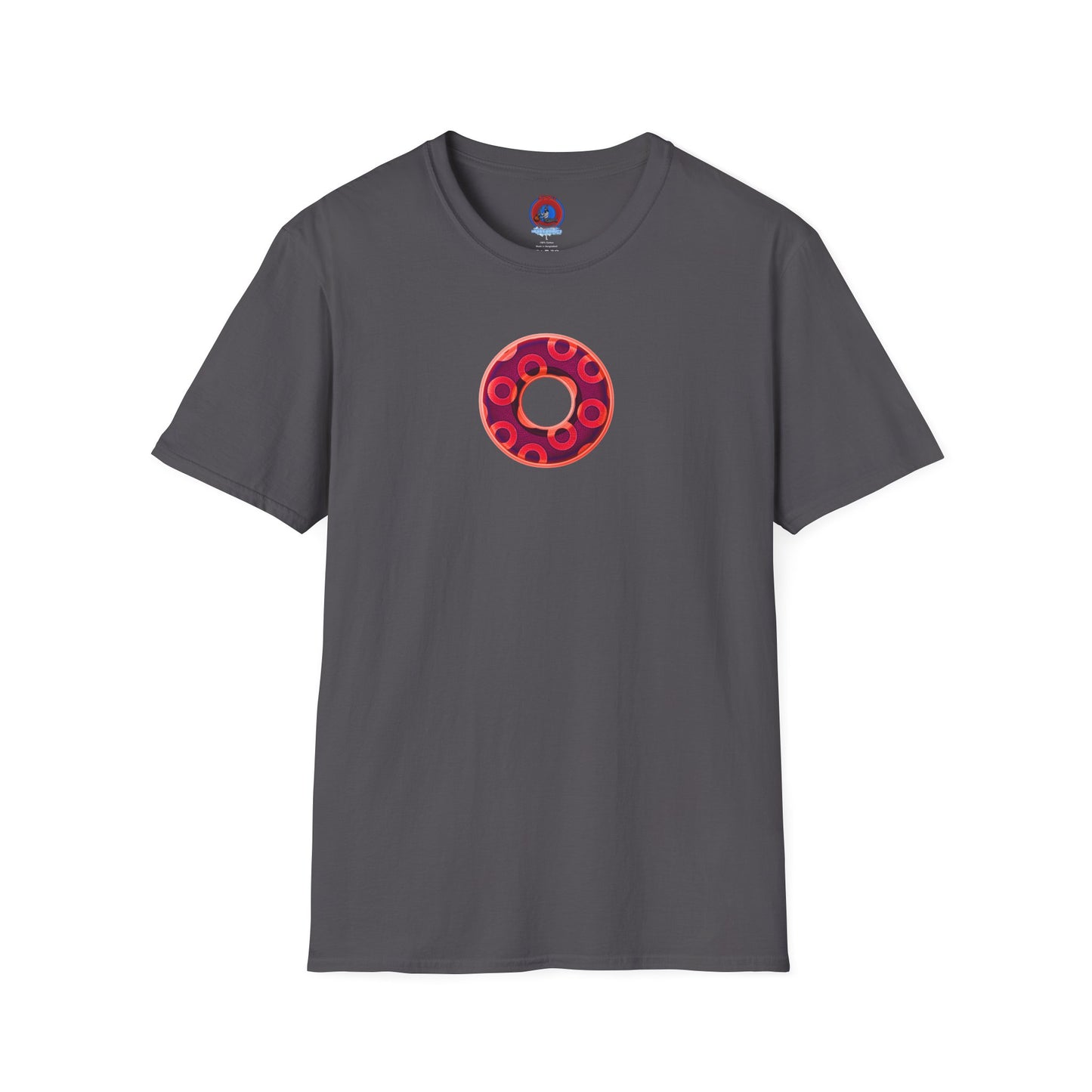 Plain Donuts/Unisex Soft-Style - "Plain Rustic Paradoxical Donuts" - bright red/burgundy donuts