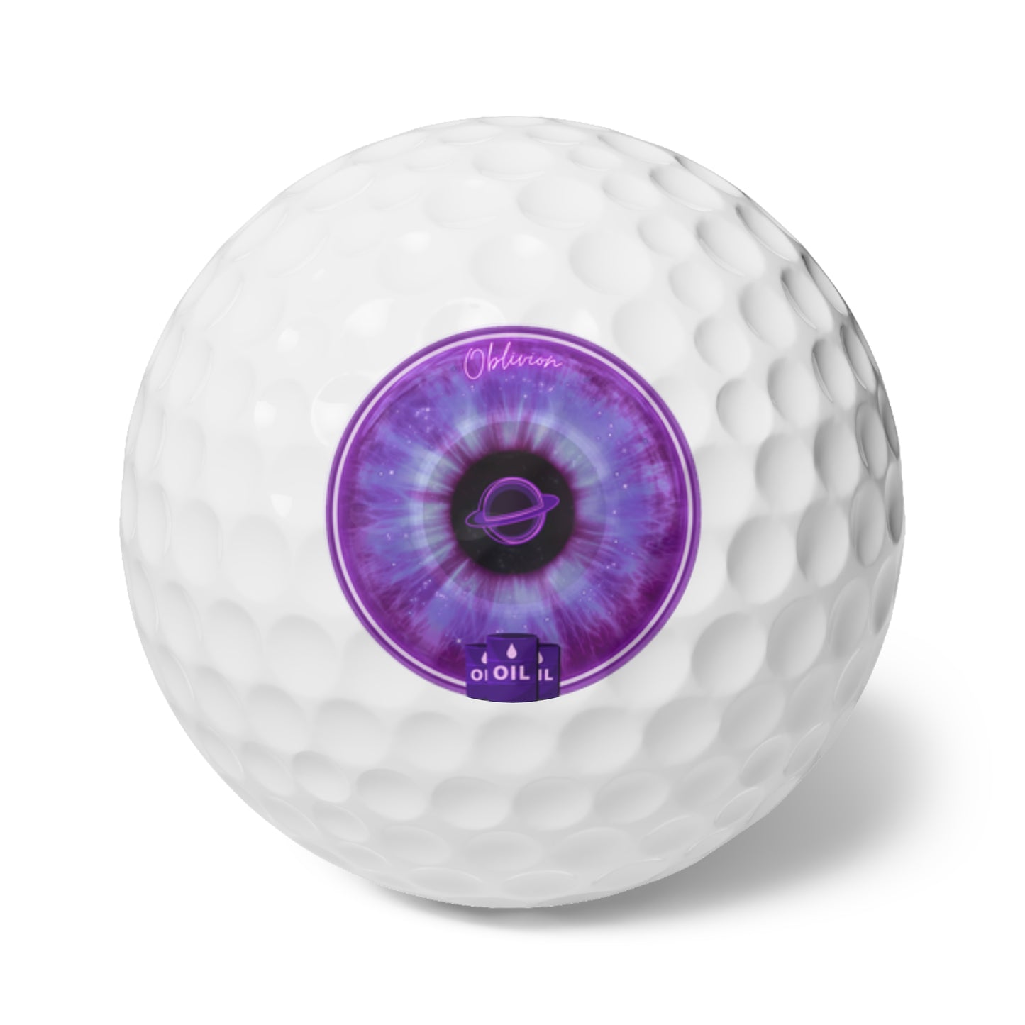 Lumpy Donut Golf Balls - 6-pack - "Whacked this Golf Ball to Oblivion" - purple/light purple idonut