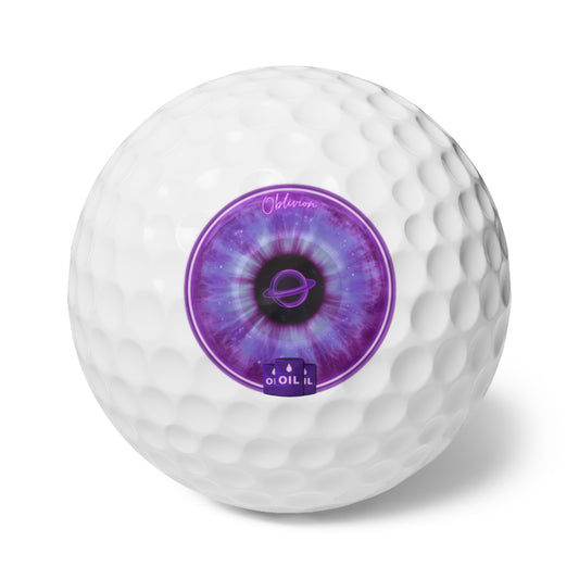 Lumpy Donut Golf Balls - 6-pack - "Whacked this Golf Ball to Oblivion" - purple/light purple idonut