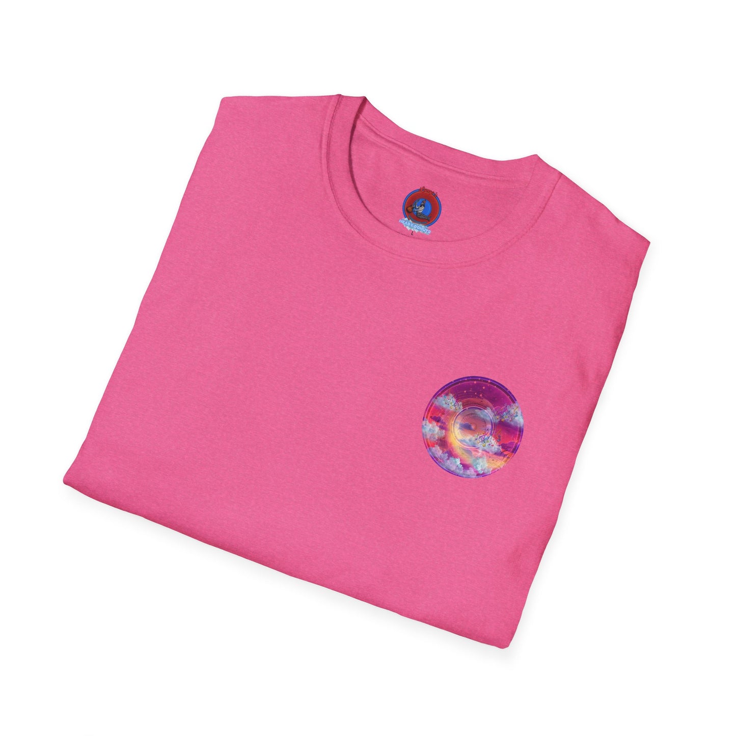 Classic Donut Tee - Unisex Soft-Style - "Conjurers of Donuts" - series 1.0  - magenta/purple donut