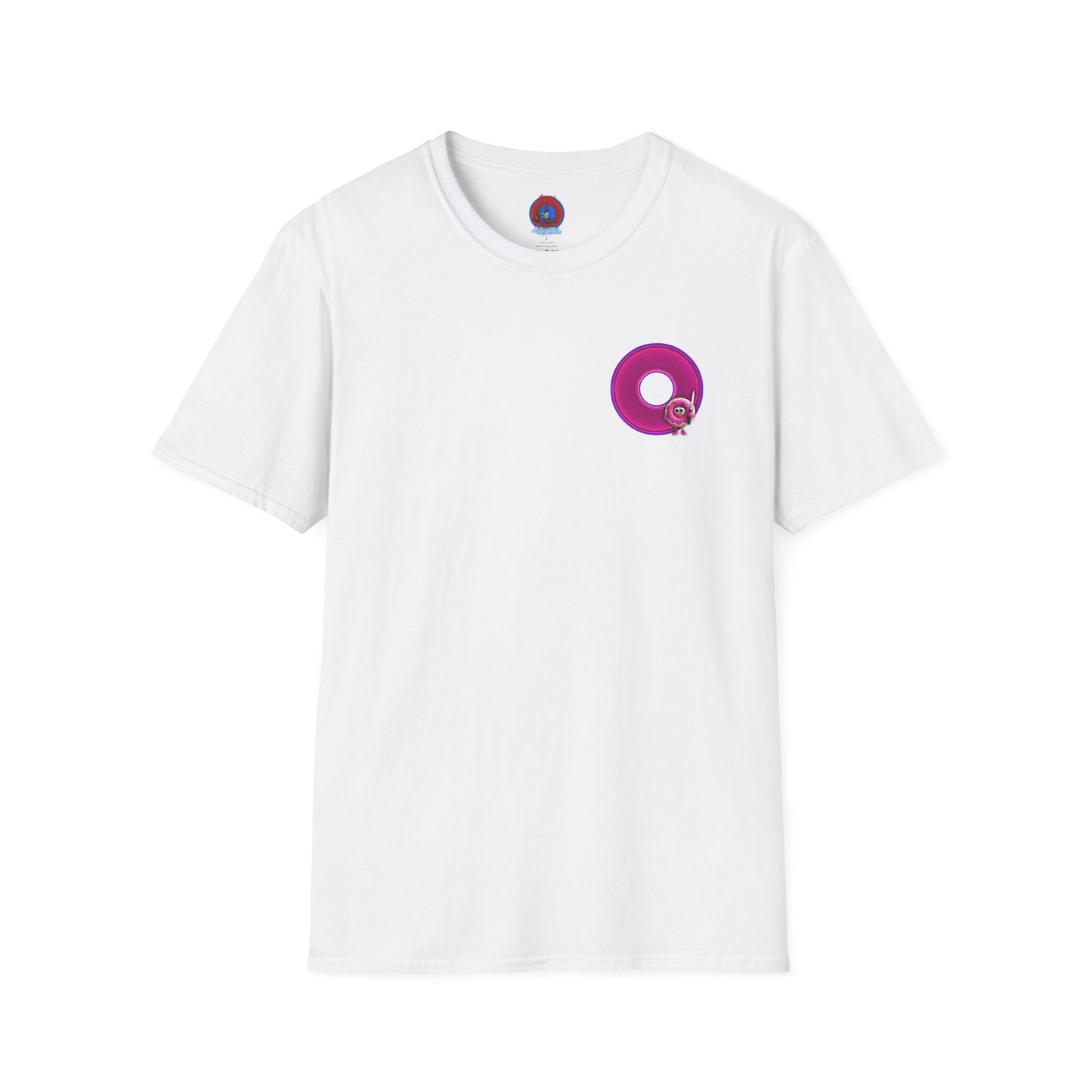 Classic Donut Tee - Unisex Soft-Style - "My Friend the Donut " - series 1.0  - variant 3 - magenta/purple donut