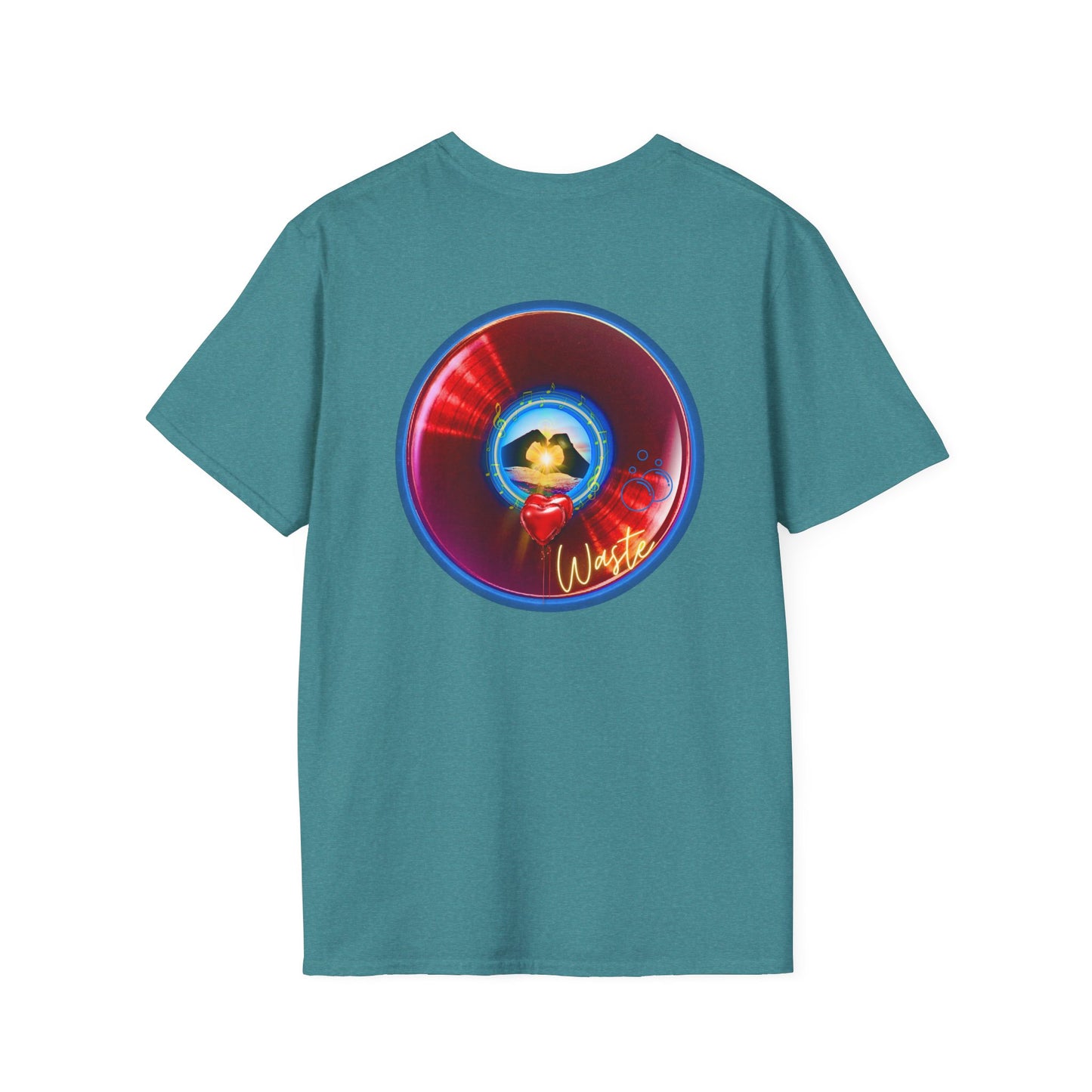 Classic Donut Tee - Unisex Soft-Style - "Wasted Donut" - series 1.0 - variant 2 - red donut