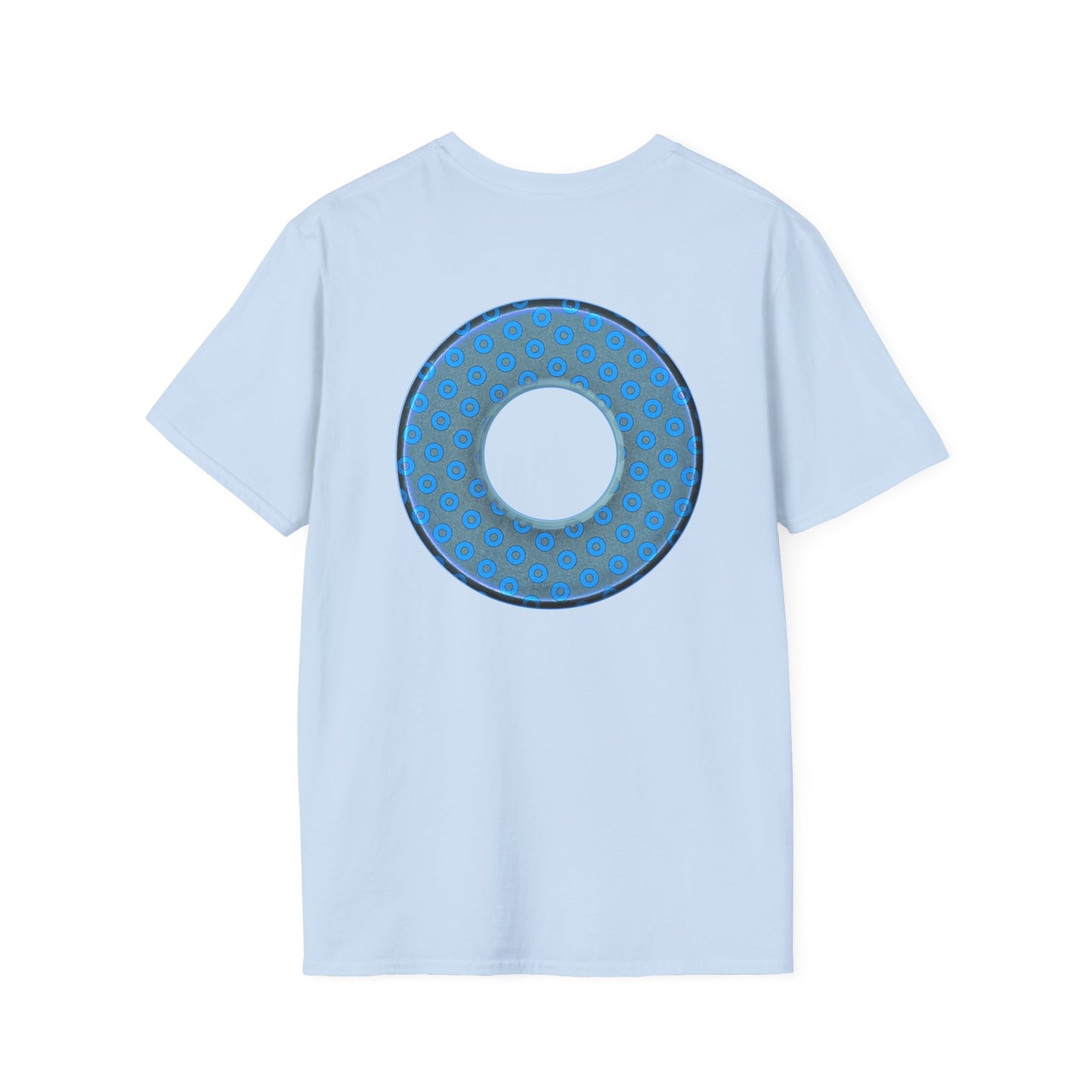 Plain Donuts/Unisex Soft-Style - "Plain Electric Paradoxical Donuts" - light blue/light teal donuts