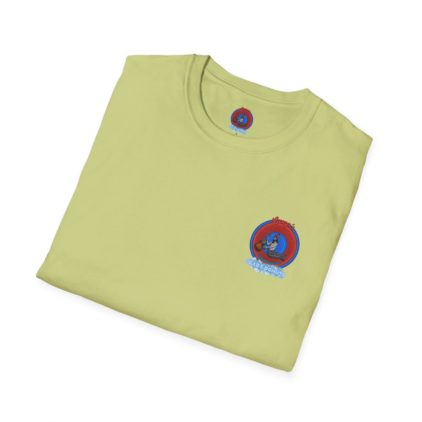 Classic Donut Tee - Unisex Soft-Style - "Lump's Heady Donuts Logo" - series 1.0  - red donut