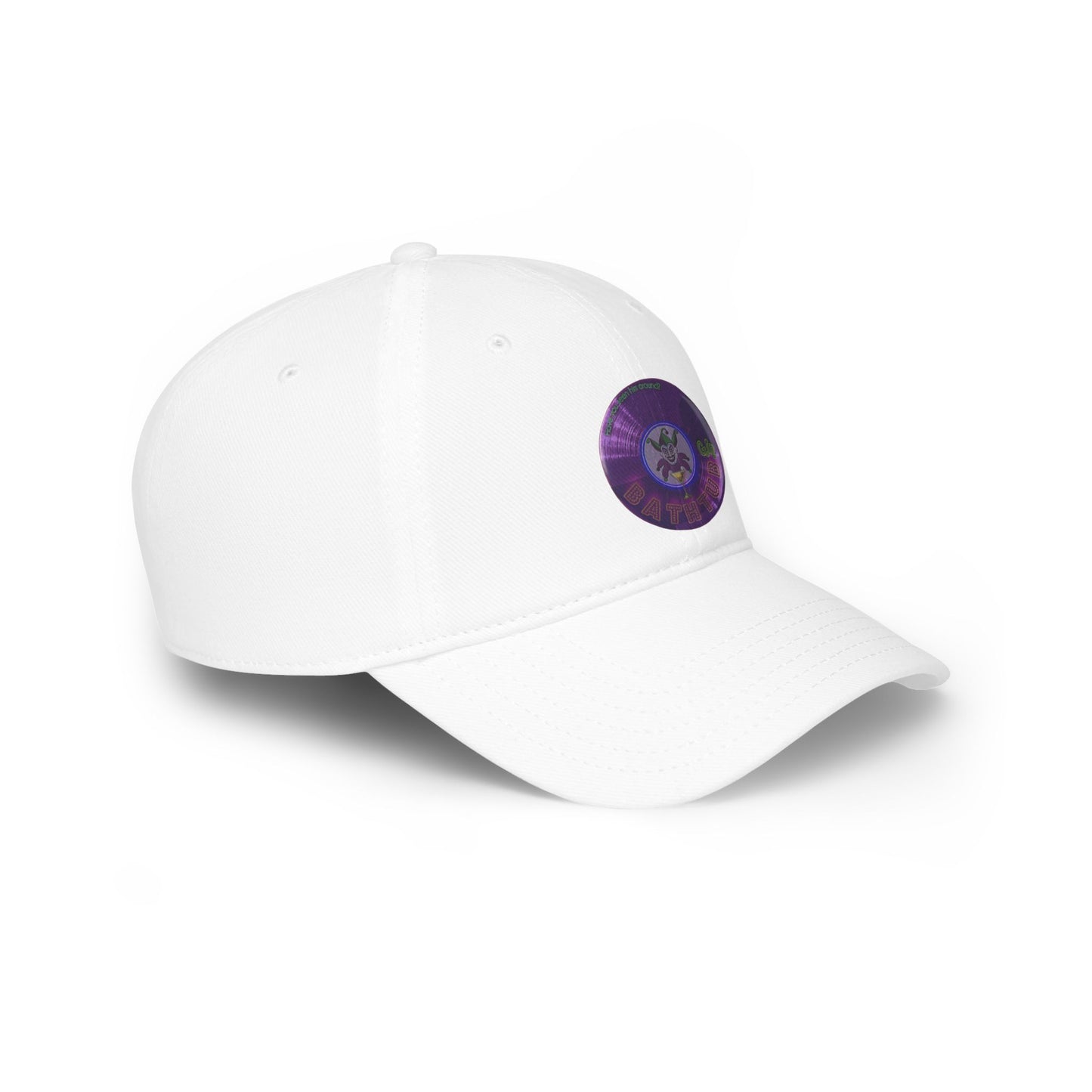 Lumpy Donut Baseball Cap - "The Joker's Personal Cap - Troubadour Edition" - variant 3 - vivid purple record donut w/