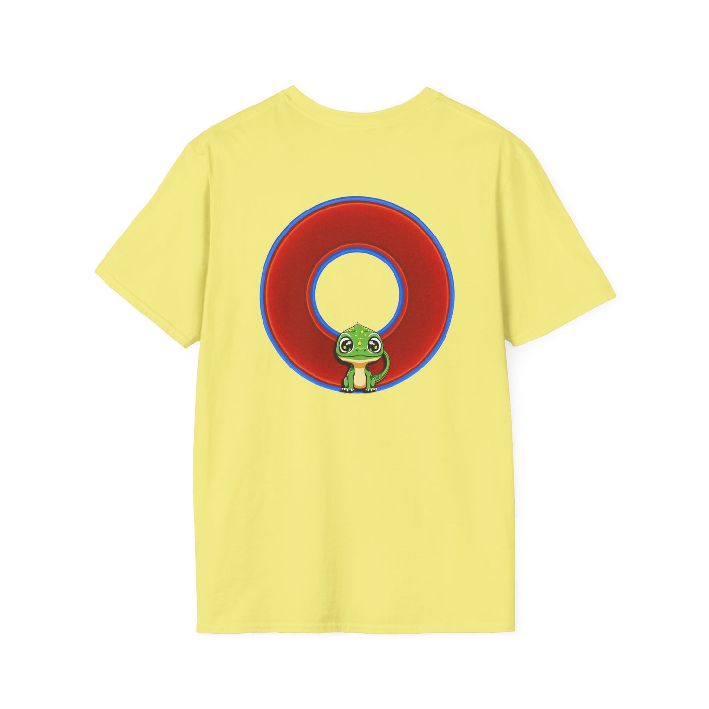 Classic Donut Tee - Unisex Soft-Style - "Little Baby Rutherford's Splendorous Tee" - vivid red donut