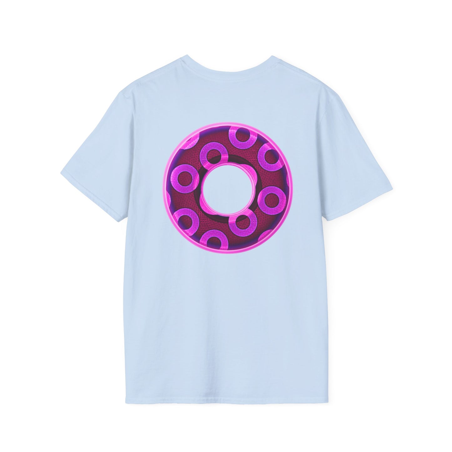 Plain Donuts/Unisex Soft-Style - "Plain Rustic Paradoxical Donuts" - magenta/burgundy donuts