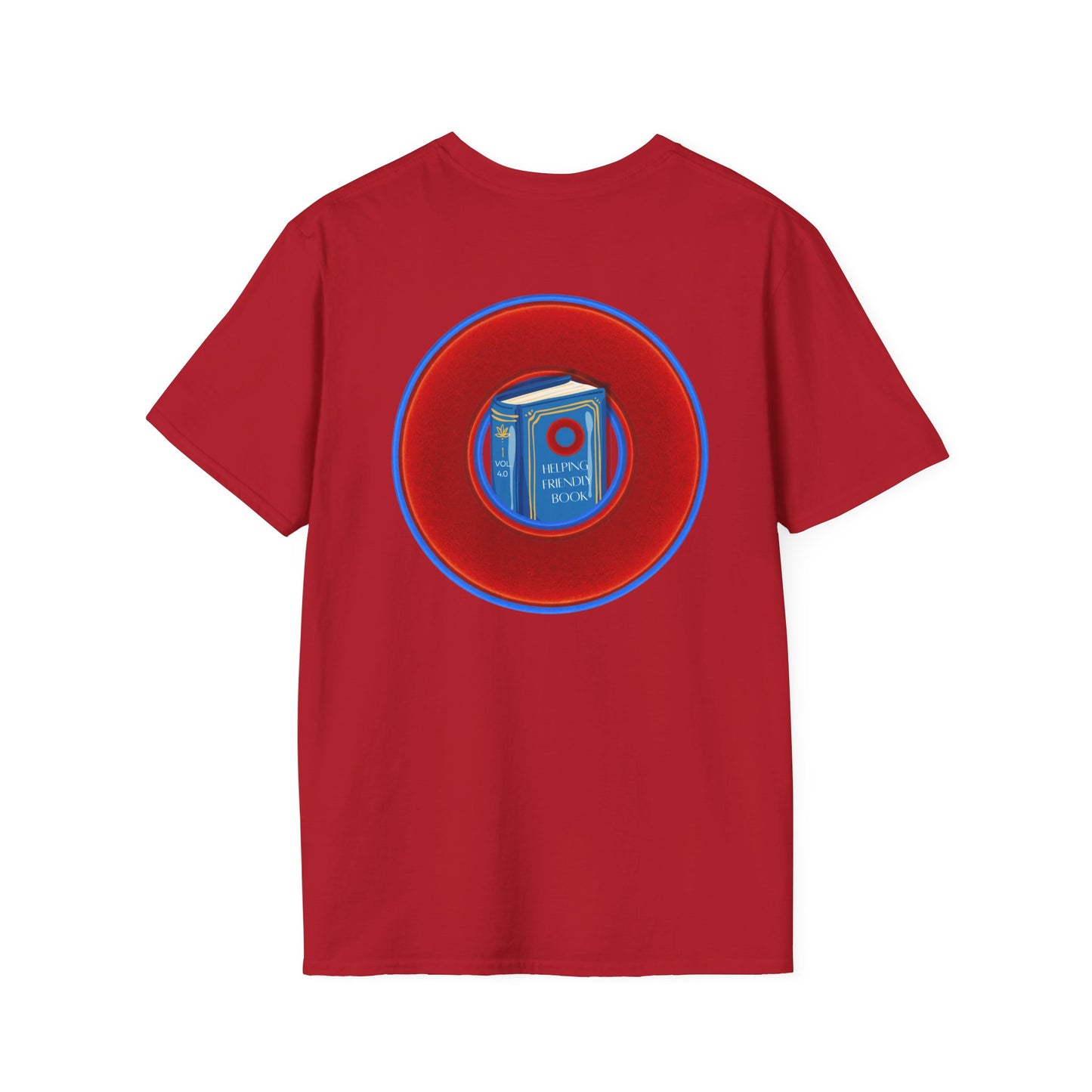 Classic Donut Tee - Unisex Soft-Style - "Helping Phriendly Donut Tee" - vivid red donut - variant 1