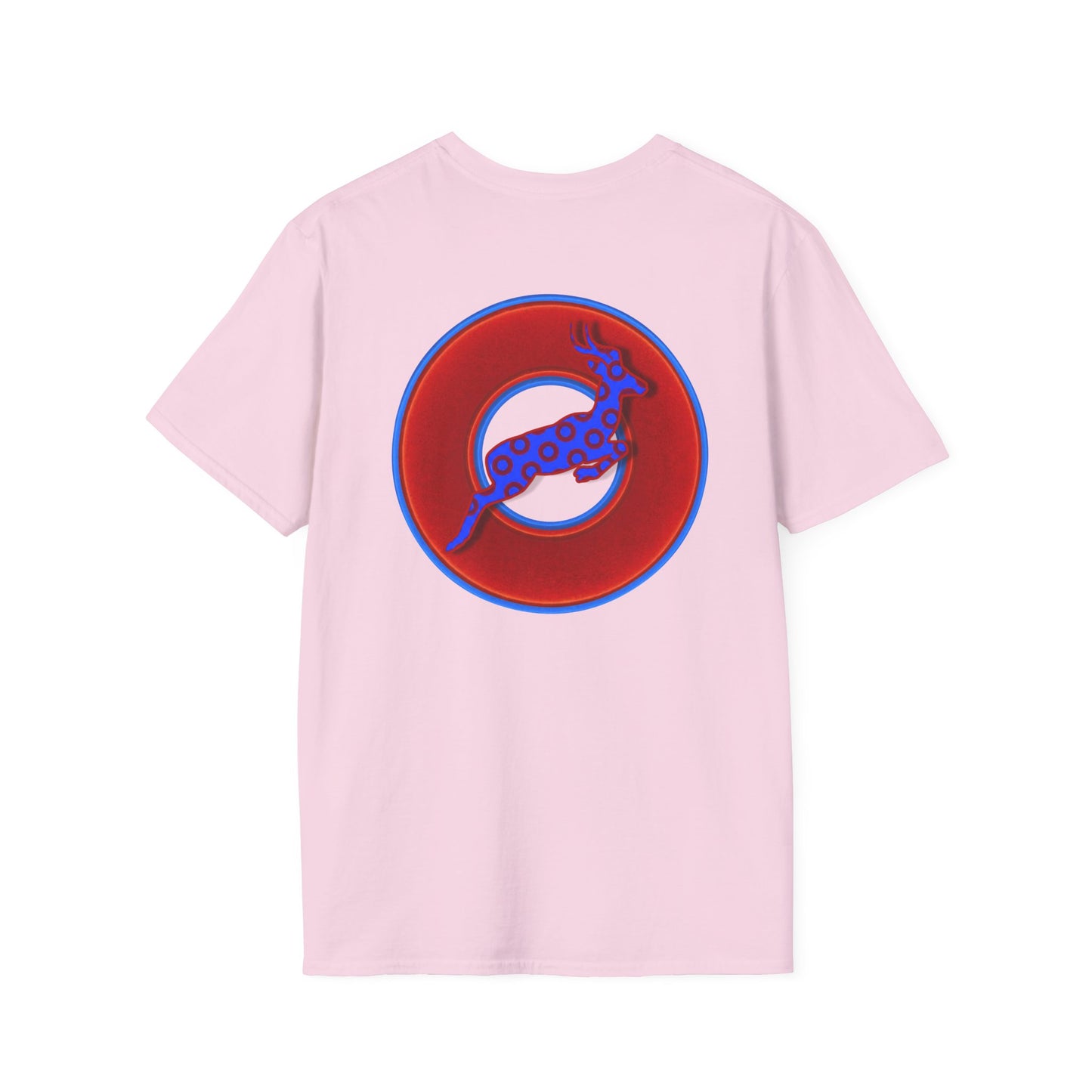 Classic Donut Tee - Unisex Soft-Style - "Out of Control Donut" - vivid red donut - variant 1