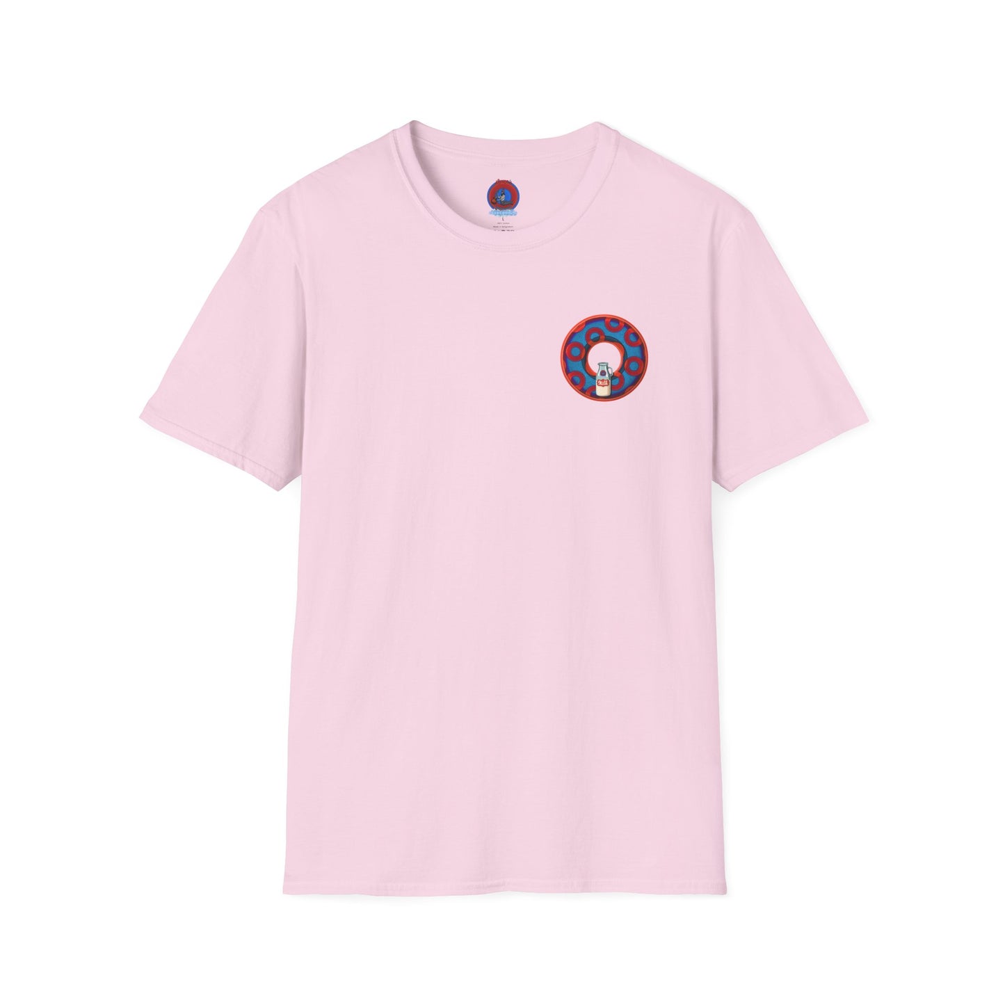 Classic Donut Tee - Unisex Soft-Style - "Wooked Cream - YEMSG Donut " - blue/red rustic paradox donut - variant 1