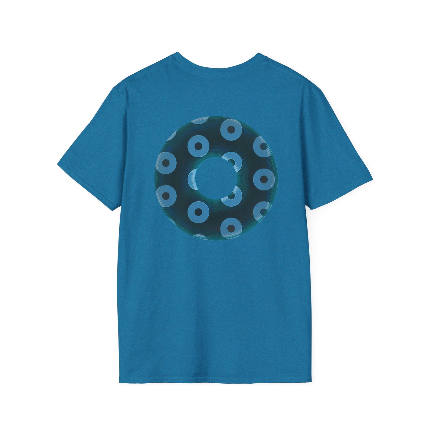 Plain Donuts/Unisex Soft-Style - "Plain Blimpy Paradoxical Donuts" - dark teal/light blue donuts