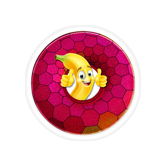 6"x 6" - Donut Bumper/Outdoor [Die-Cut] Sticker - variant () - megenta hexadonut