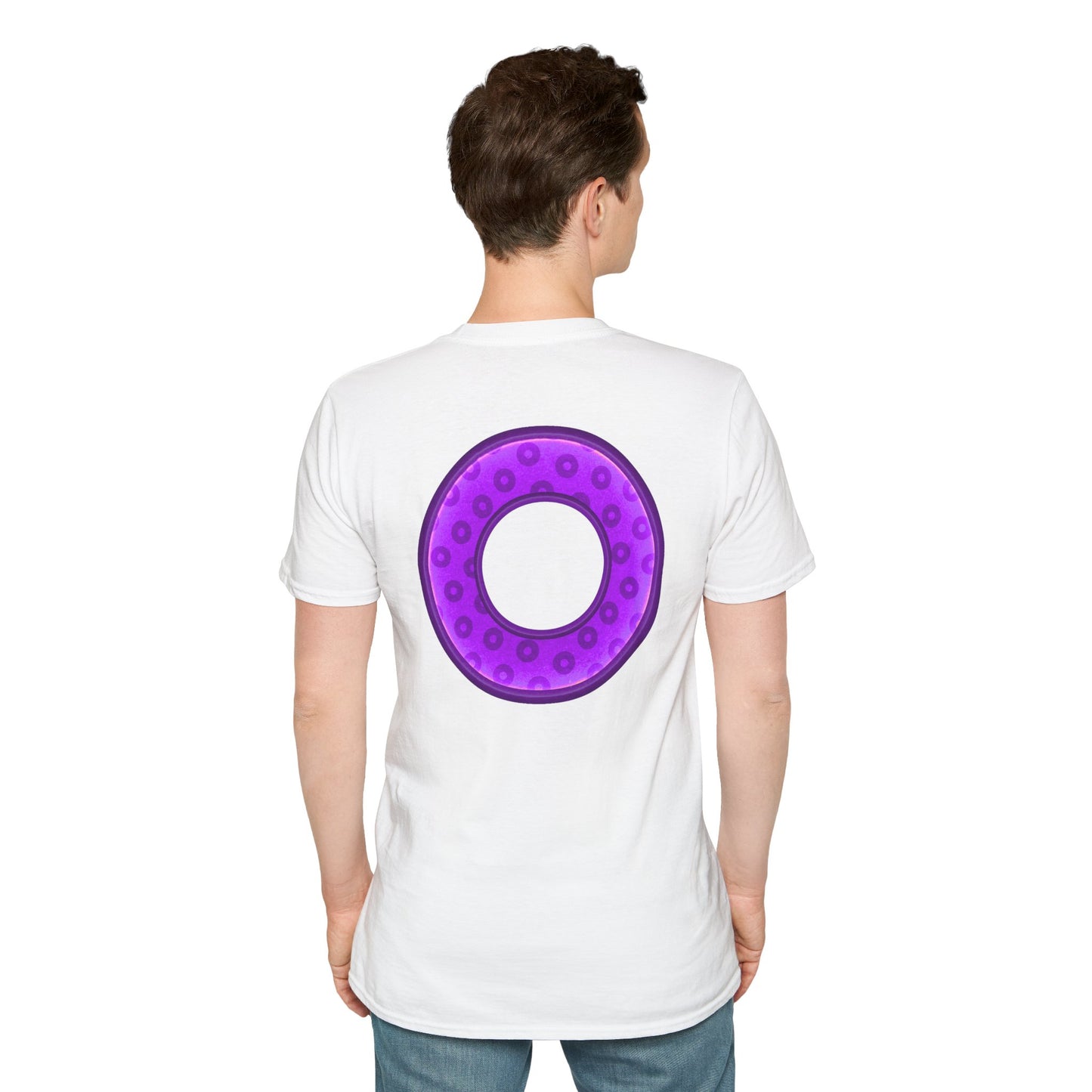 Plain Donuts/Unisex Soft-Style - "Plain Wide Mouthed Paradoxical Donuts" - bright purple/dark purple donuts