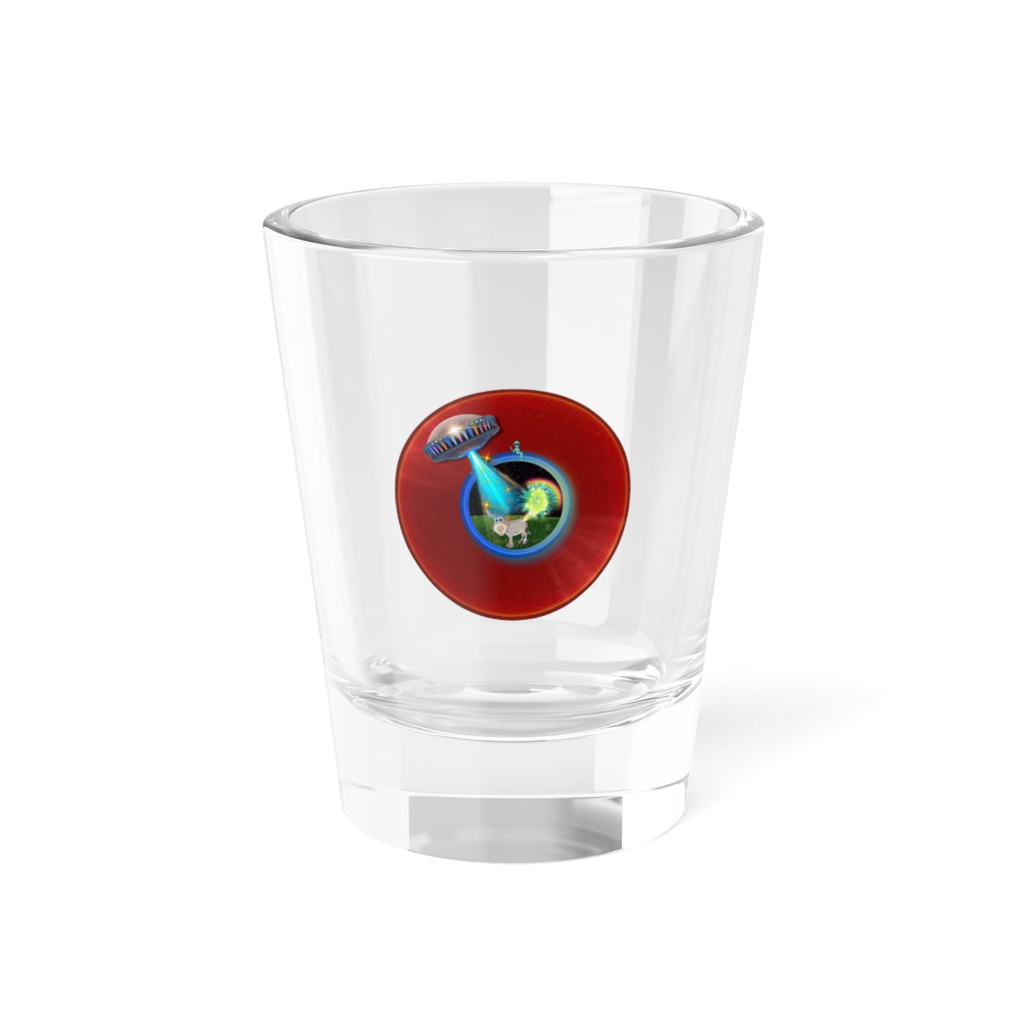 Bad Fishy Too - "This Shot Glass Scents of a Mule" - Shot Glass, 1.5oz - vivid blue donut