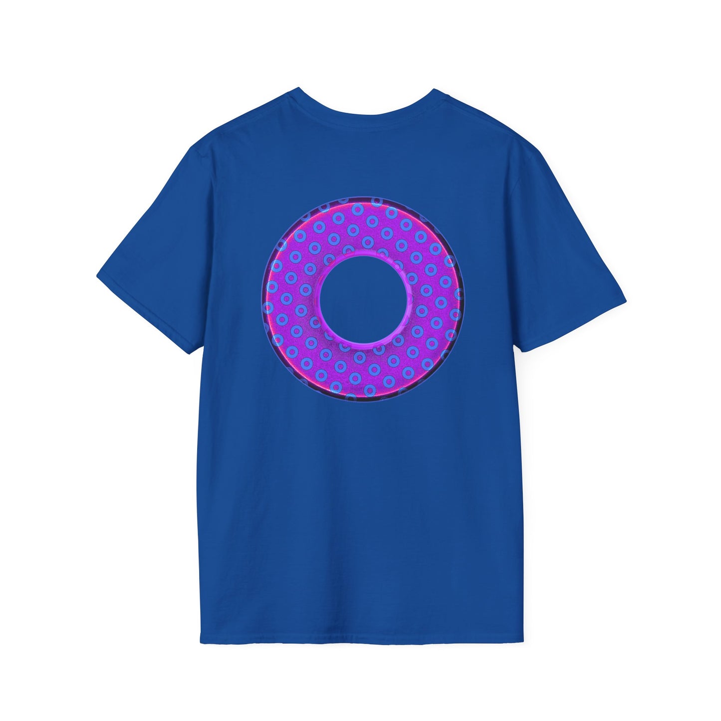 Plain Donuts/Unisex Soft-Style - "Plain Electric Paradoxical Donuts" - bright purple/blue donuts