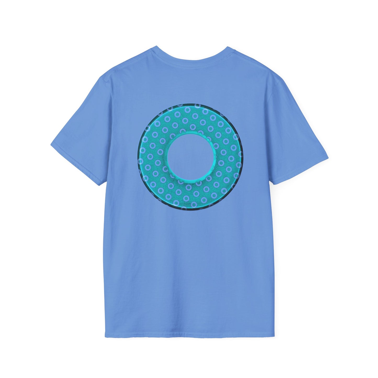 Plain Donuts/Unisex Soft-Style - "Plain Electric Paradoxical Donuts" - light teal/purple donuts