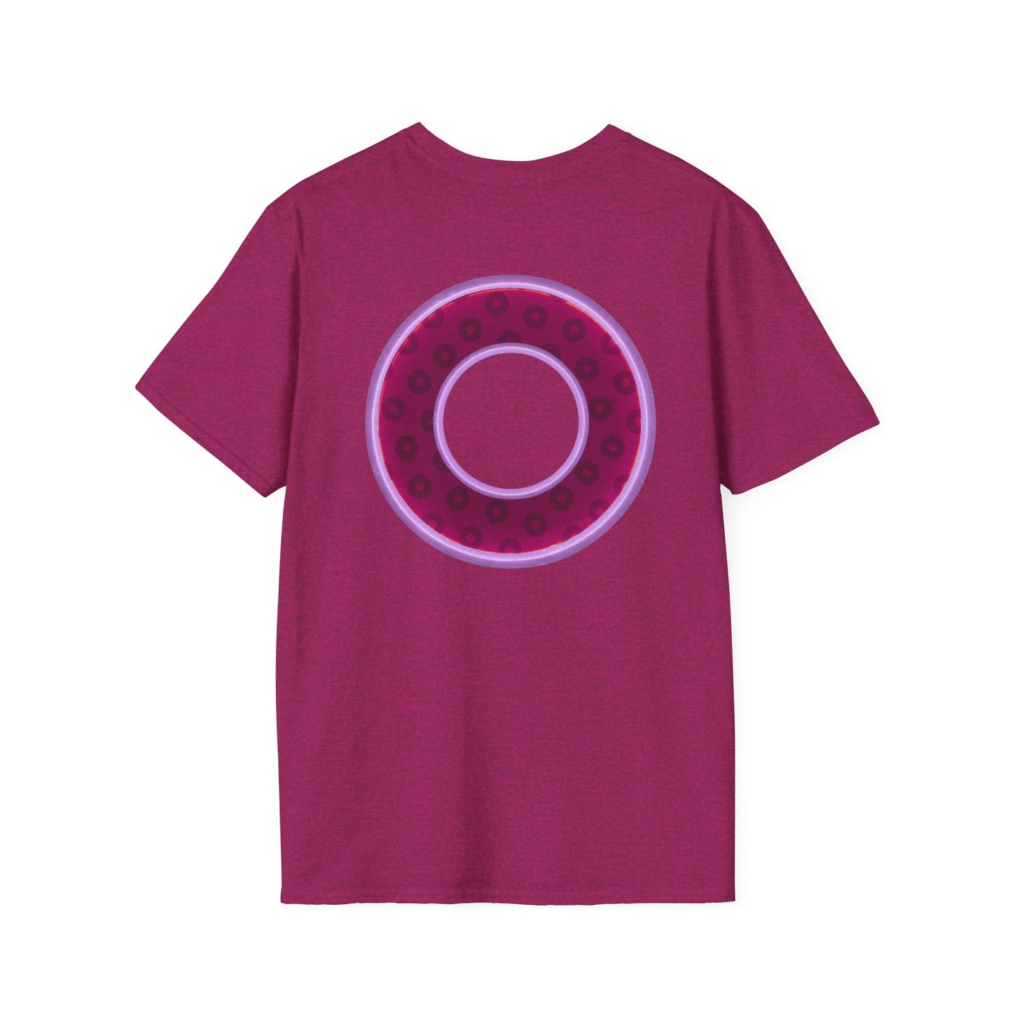 Plain Donuts/Unisex Soft-Style - "Plain Wide Mouthed Paradoxical Donuts" - red-purple/light purple donuts